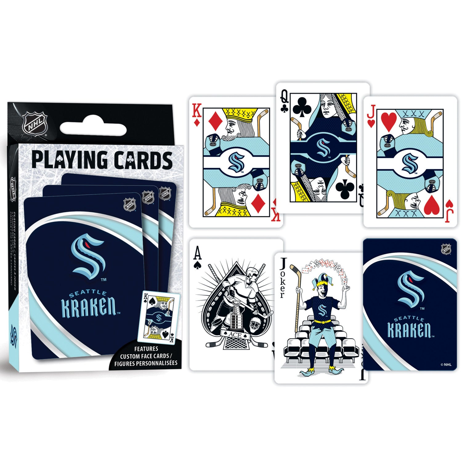 Seattle Kraken Playing Cards - 54 Card Deck