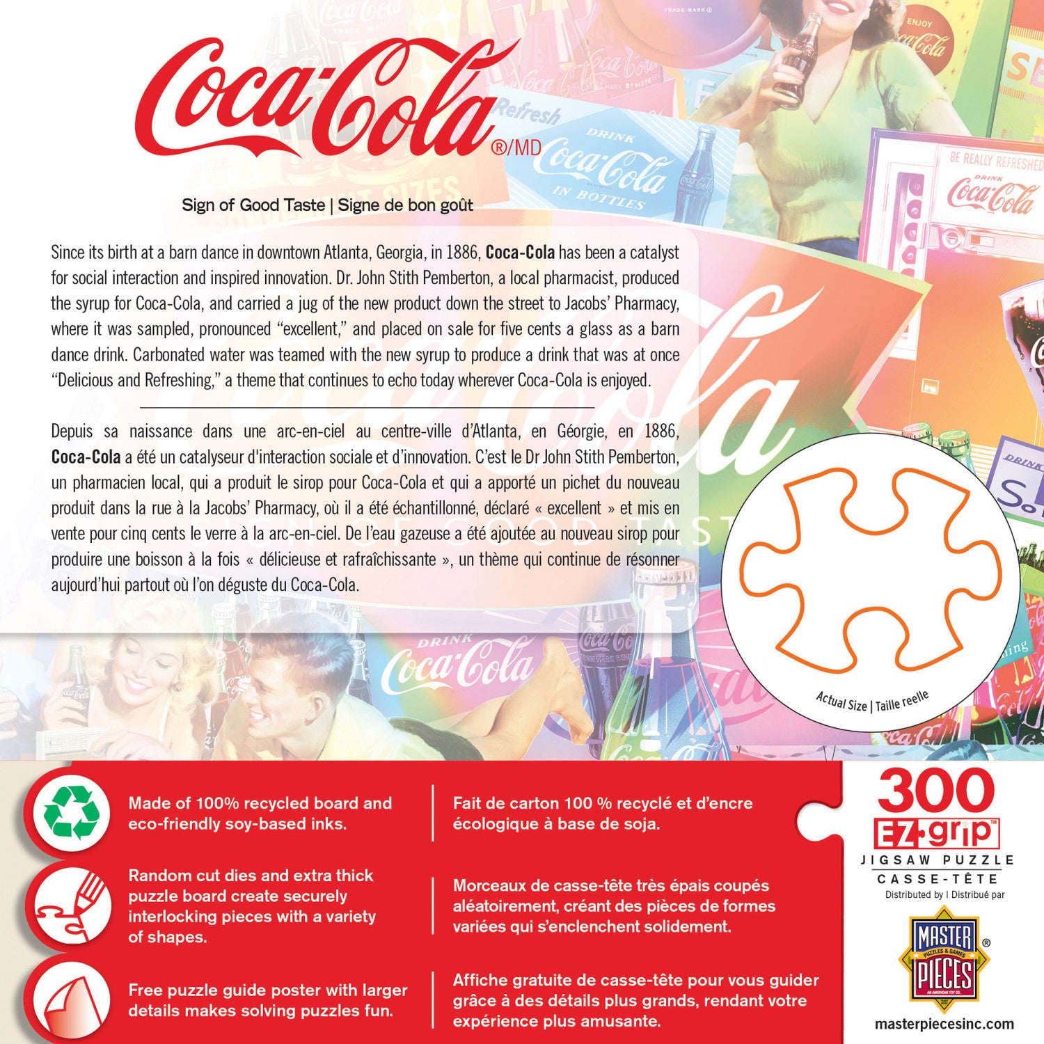 Coca-Cola - Sign of Good Taste 300 Piece EZ Grip Jigsaw Puzzle