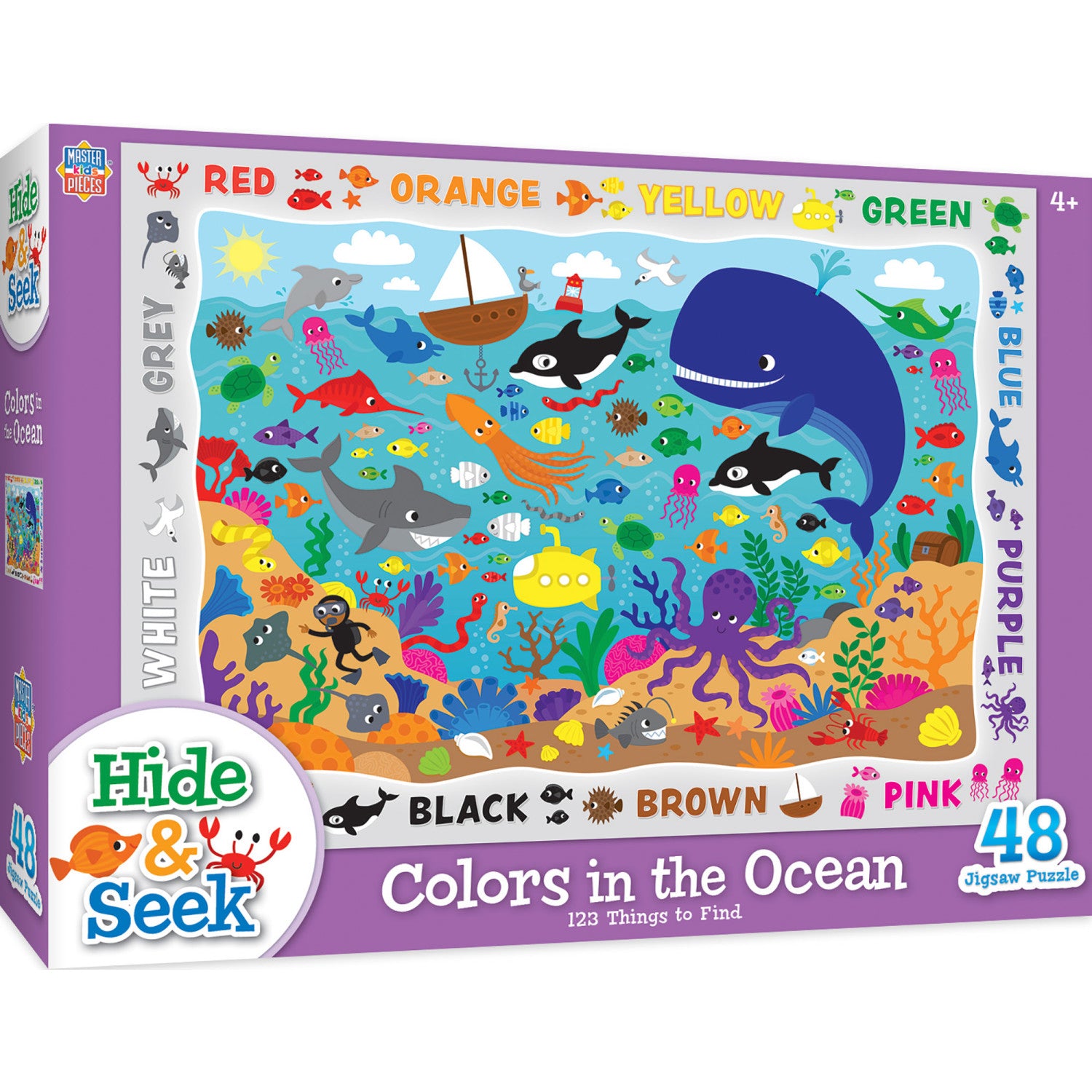 Hide & Seek - Colors in the Ocean 48 Piece Jigsaw Puzzle