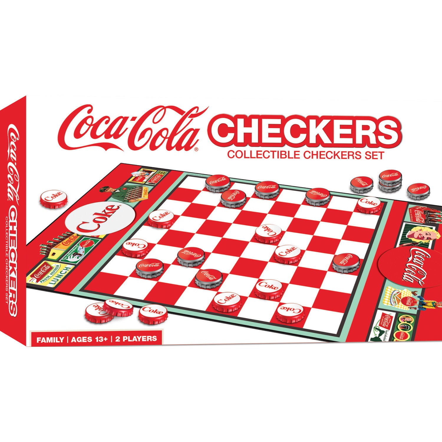 Coca-Cola Checkers Board Game