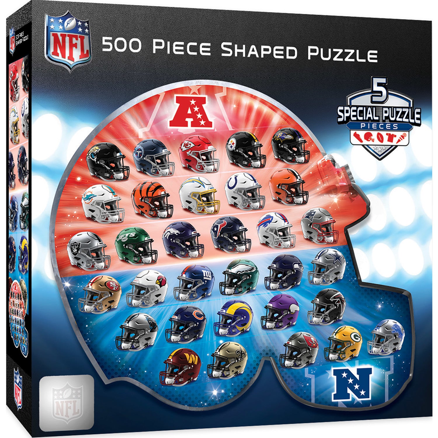 NFL - Teams Helmet 500 Piece Shaped Jigsaw Puzzle