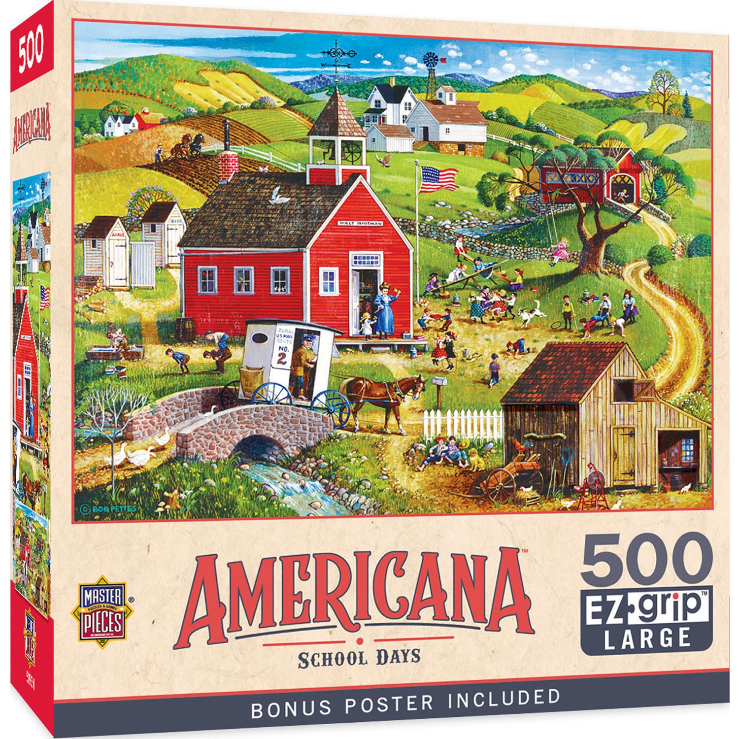 Americana - School Days 500 Piece EZ Grip Jigsaw Puzzle