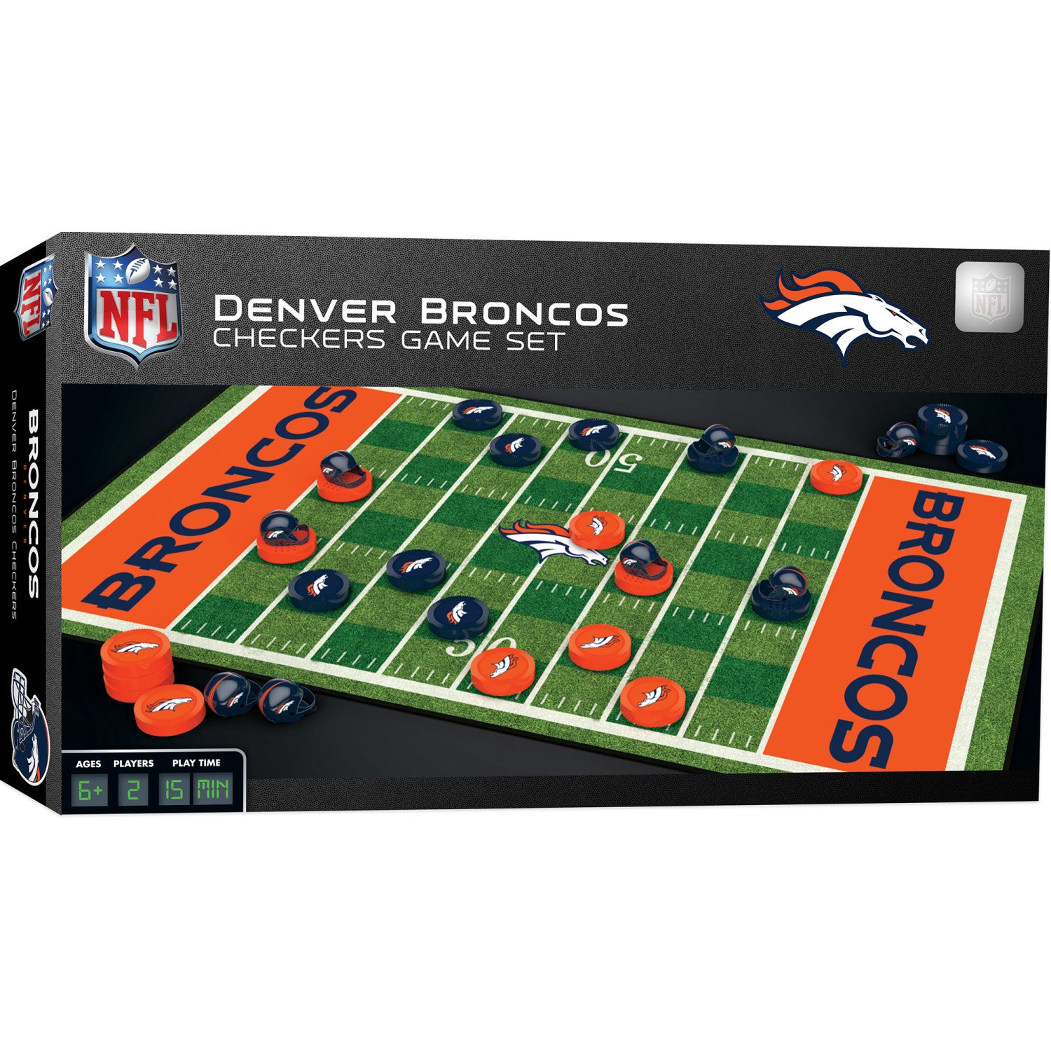 Denver Broncos Checkers Board Game