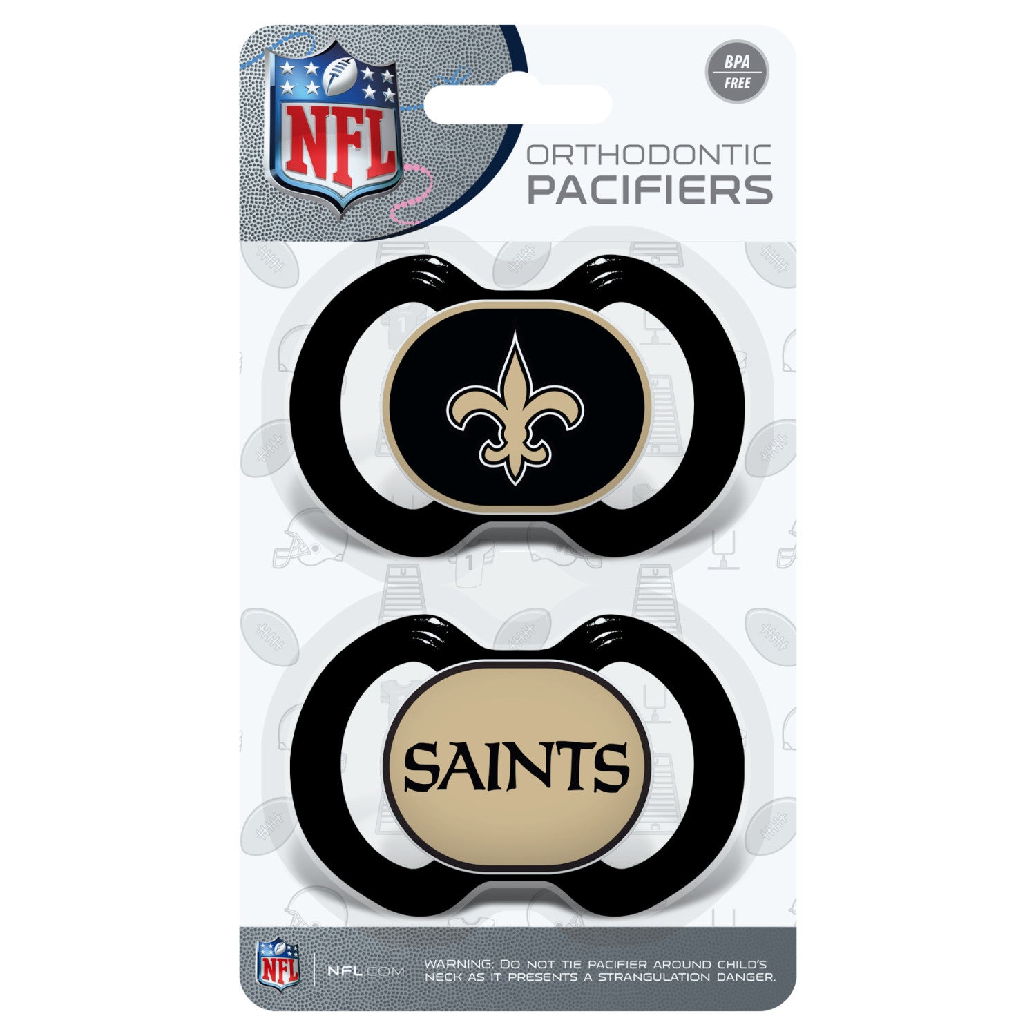 New Orleans Saints NFL Pacifier 2-Pack