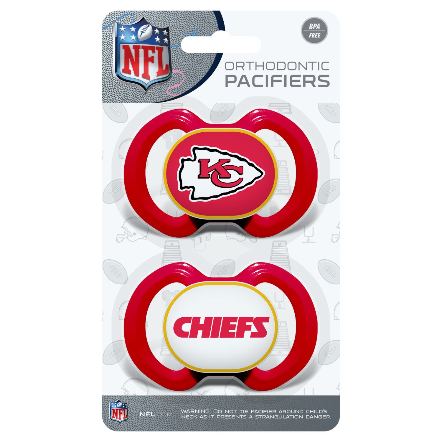 Kansas City Chiefs NFL Pacifier 2-Pack