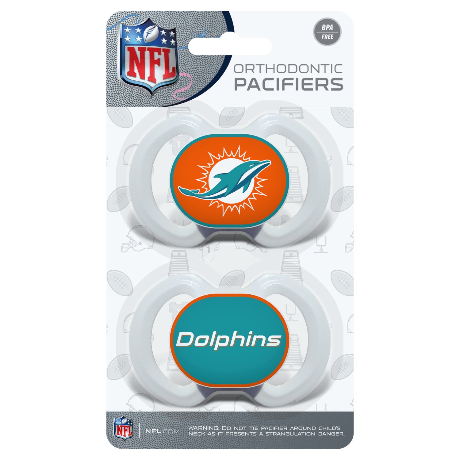 Miami Dolphins NFL Pacifier 2-Pack
