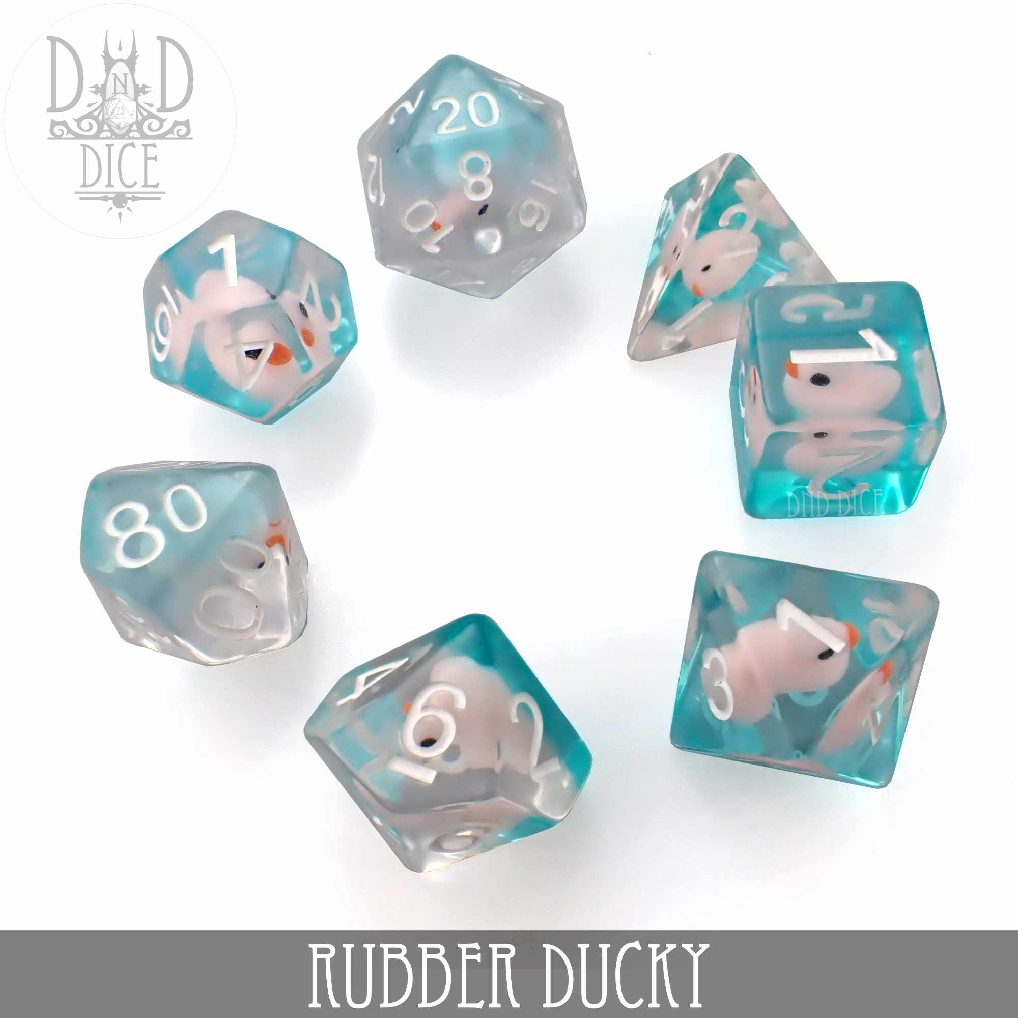 Rubber Ducky 7 Piece Gaming Dice Set