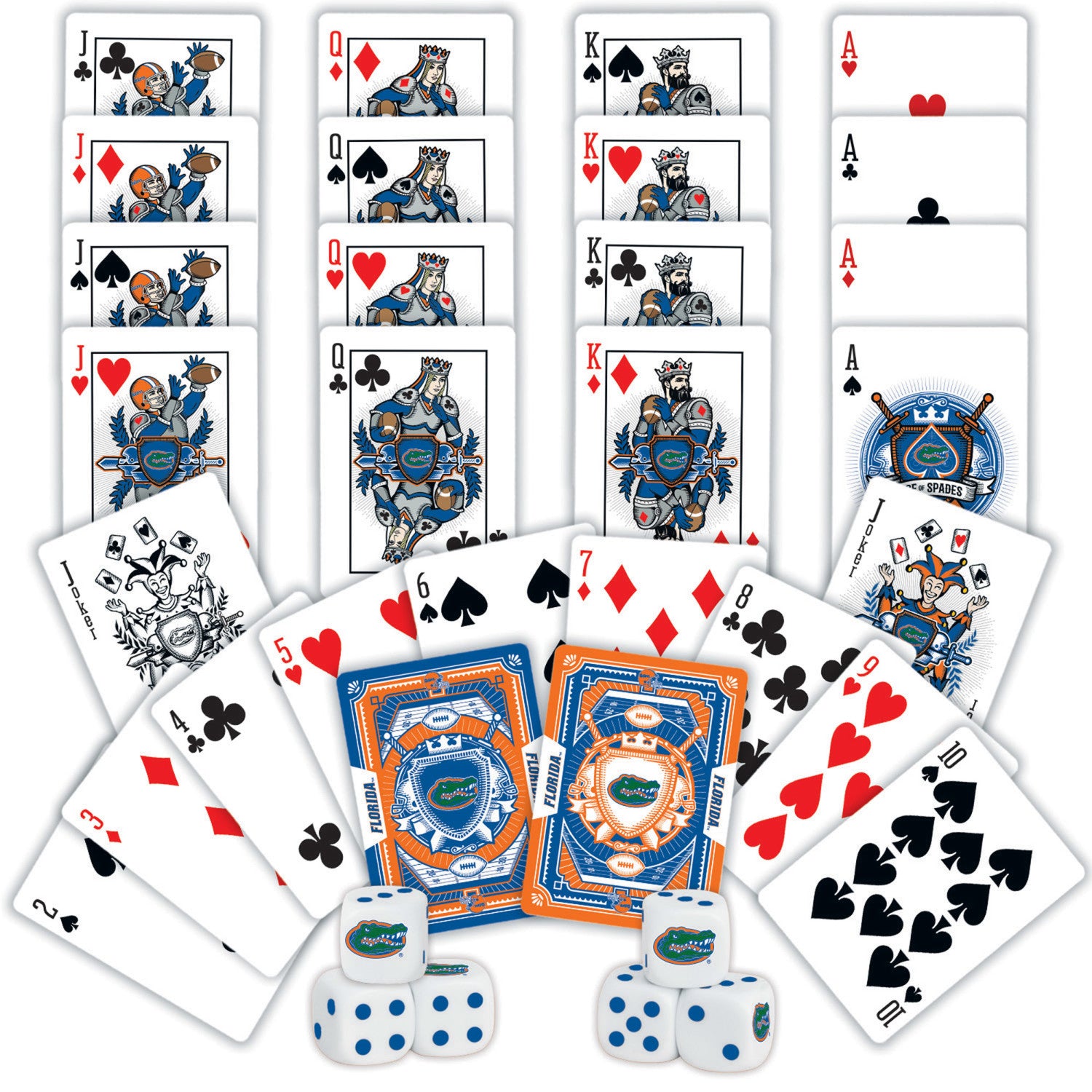 Florida Gators - 2-Pack Playing Cards & Dice Set