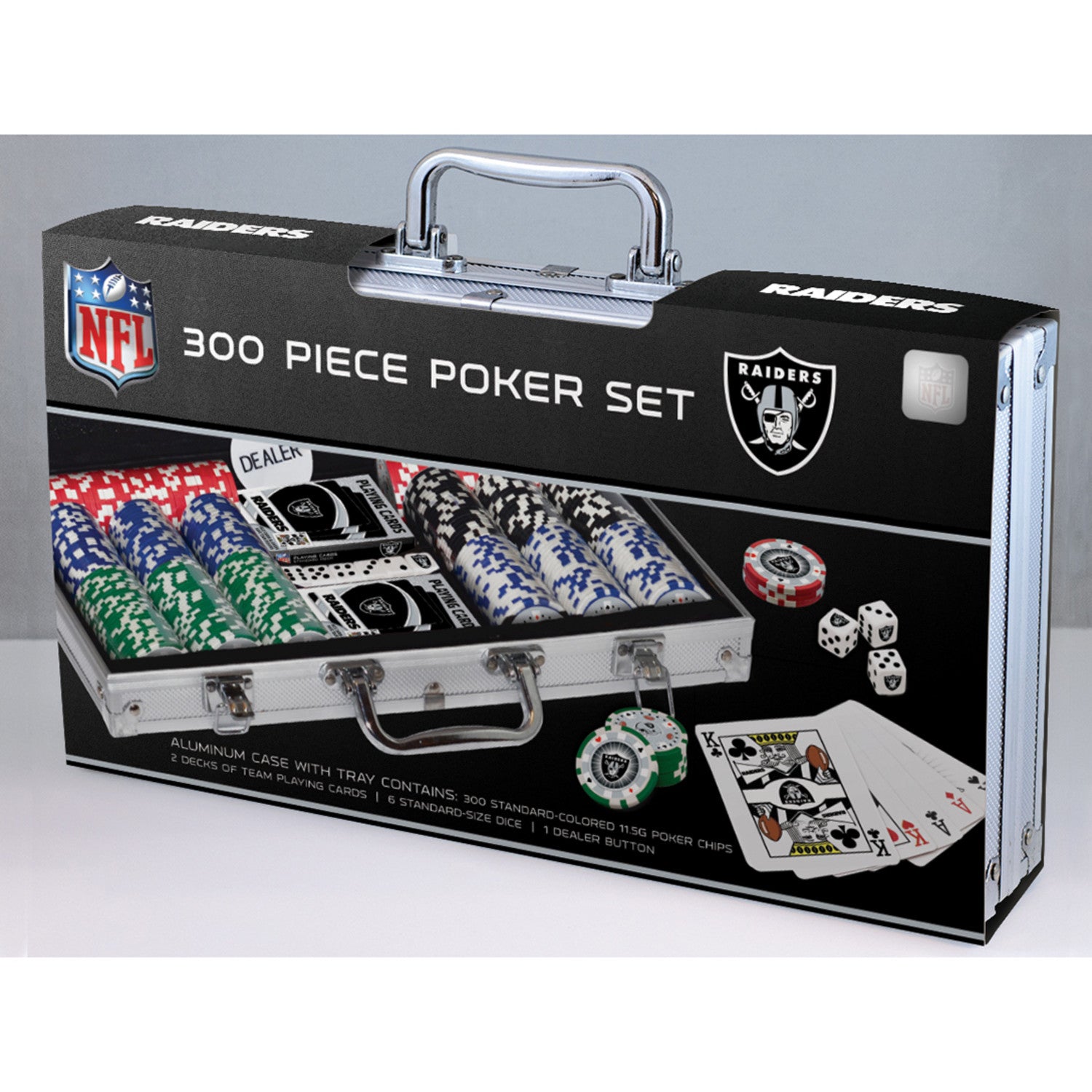Las Vegas Raiders 300 Piece Poker Set