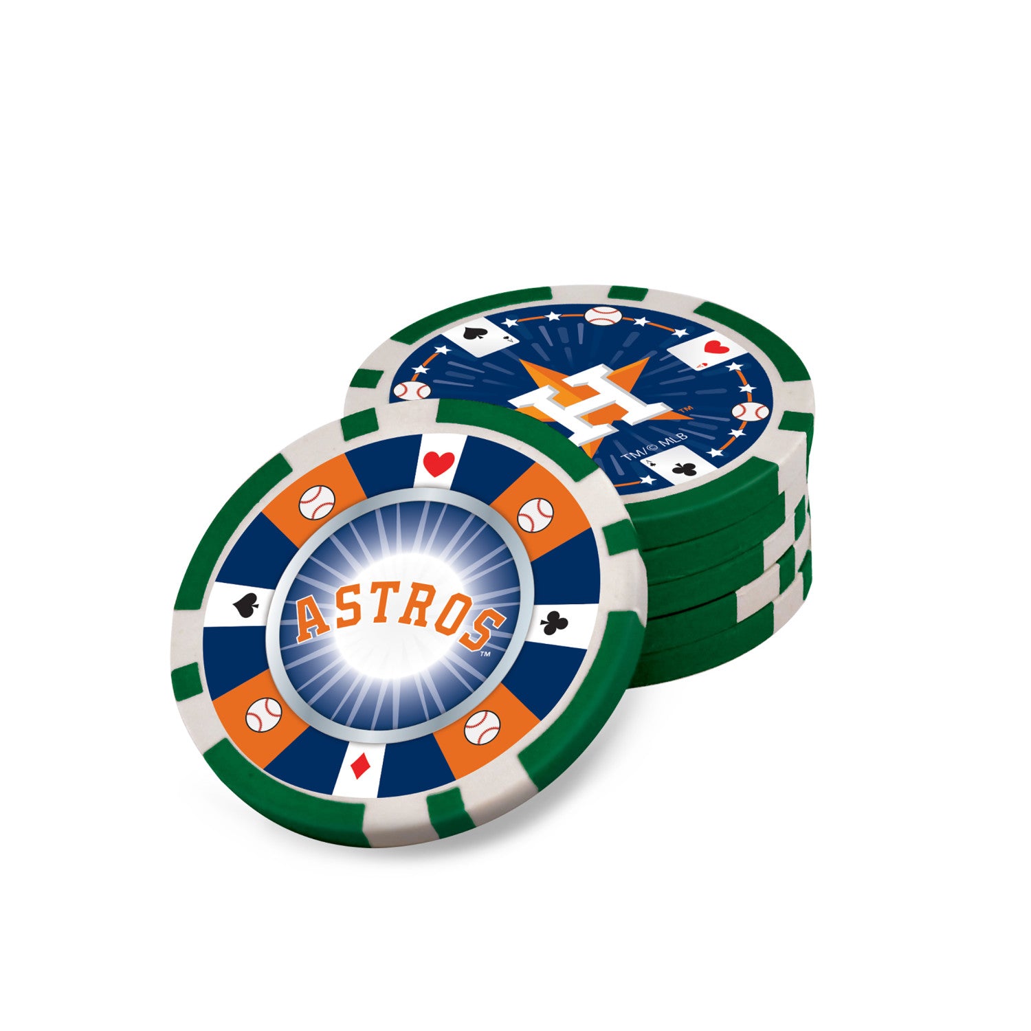 Houston Astros Casino Style 300 Piece Poker Set