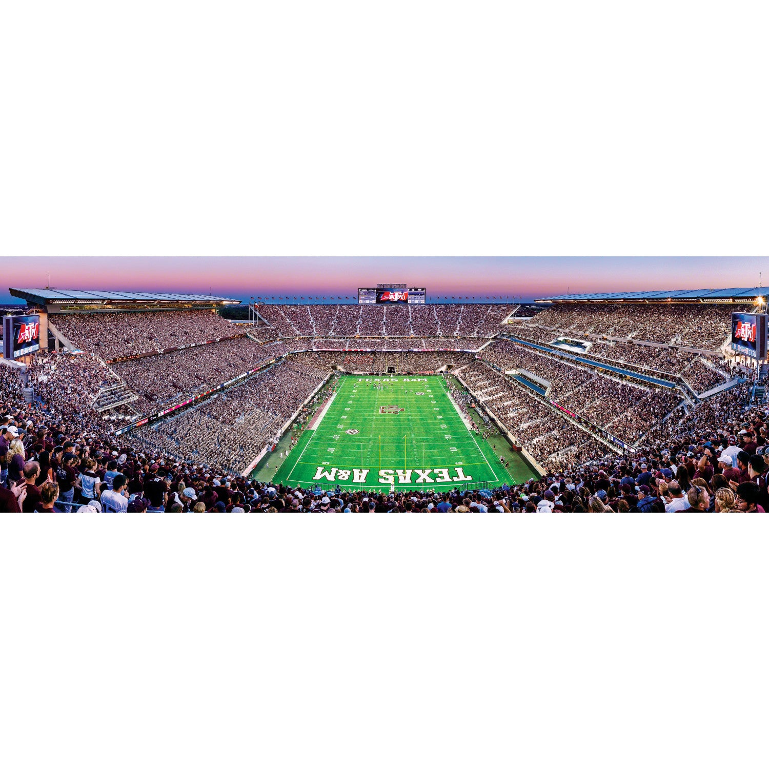 Texas A&M Aggies NCAA 1000pc Panoramic Puzzle - End Zone