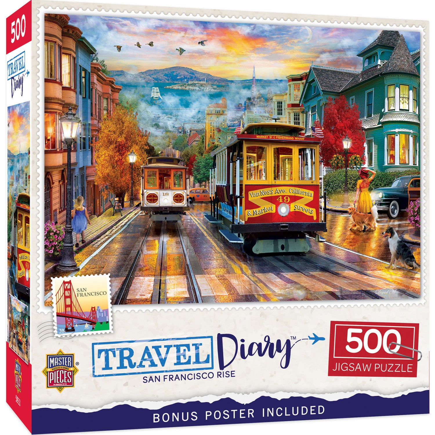 Travel Diary - San Francisco Rise 500 Piece Jigsaw Puzzle
