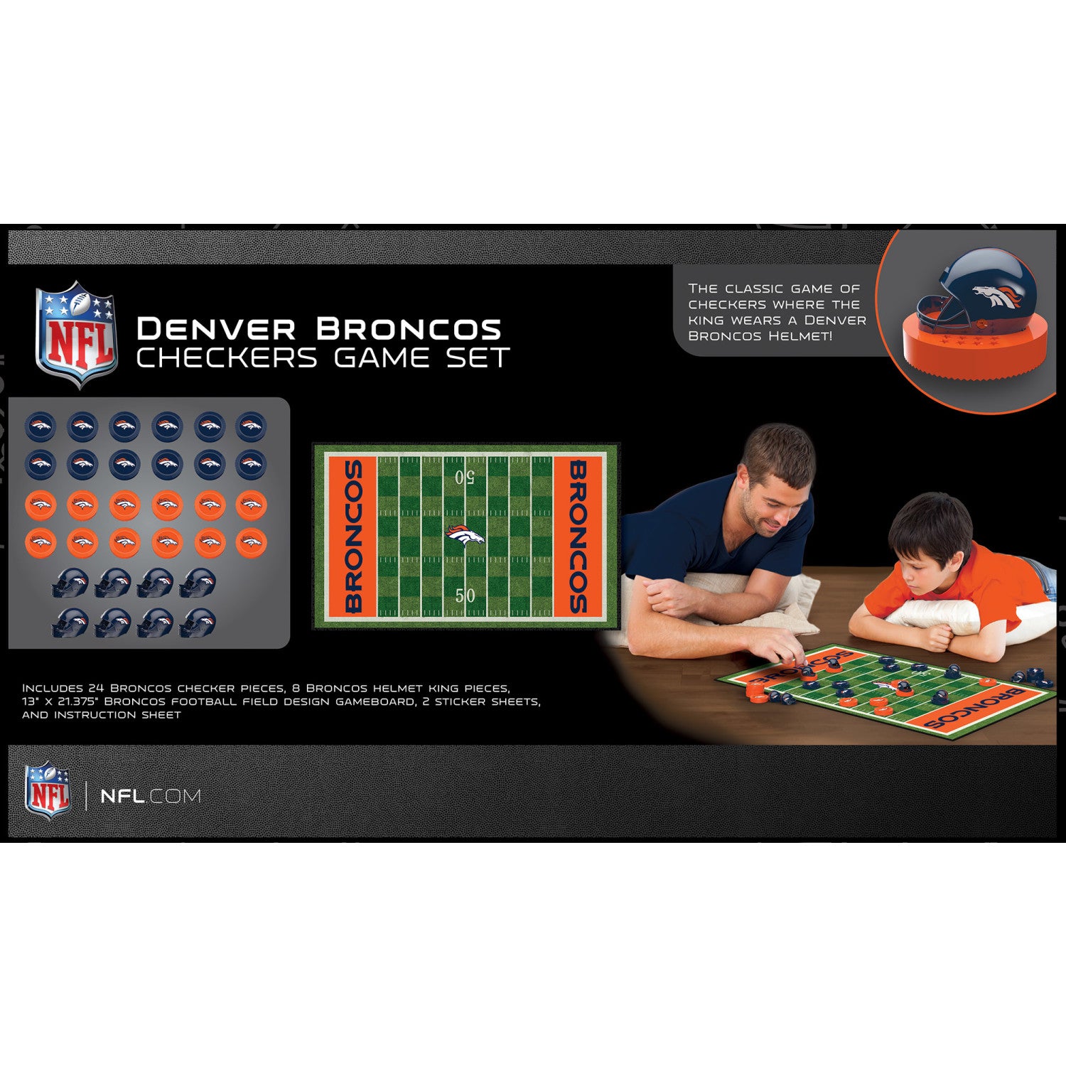 Denver Broncos Checkers Board Game
