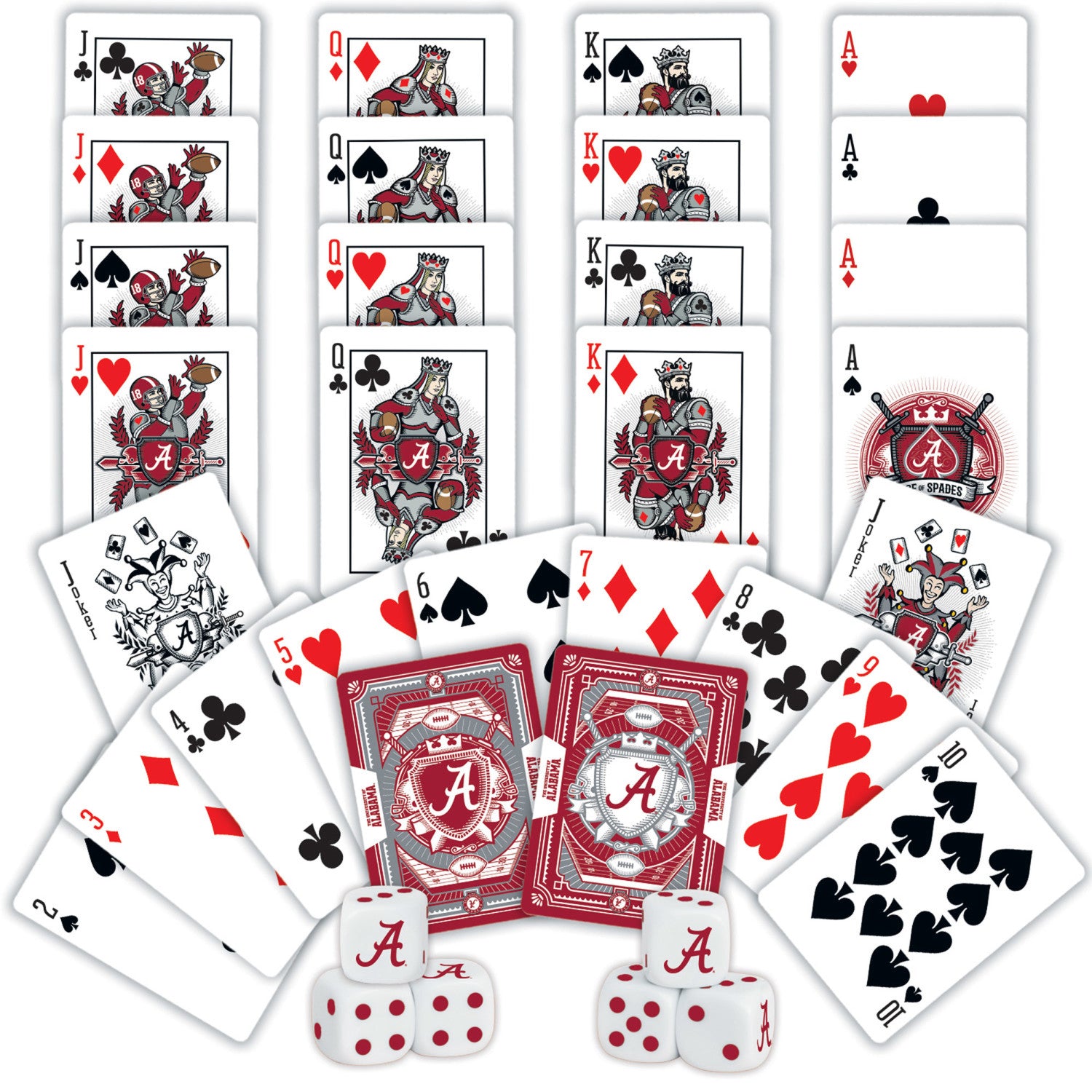 Alabama Crimson Tide NCAA 2-pack Playing Cards & Dice Set