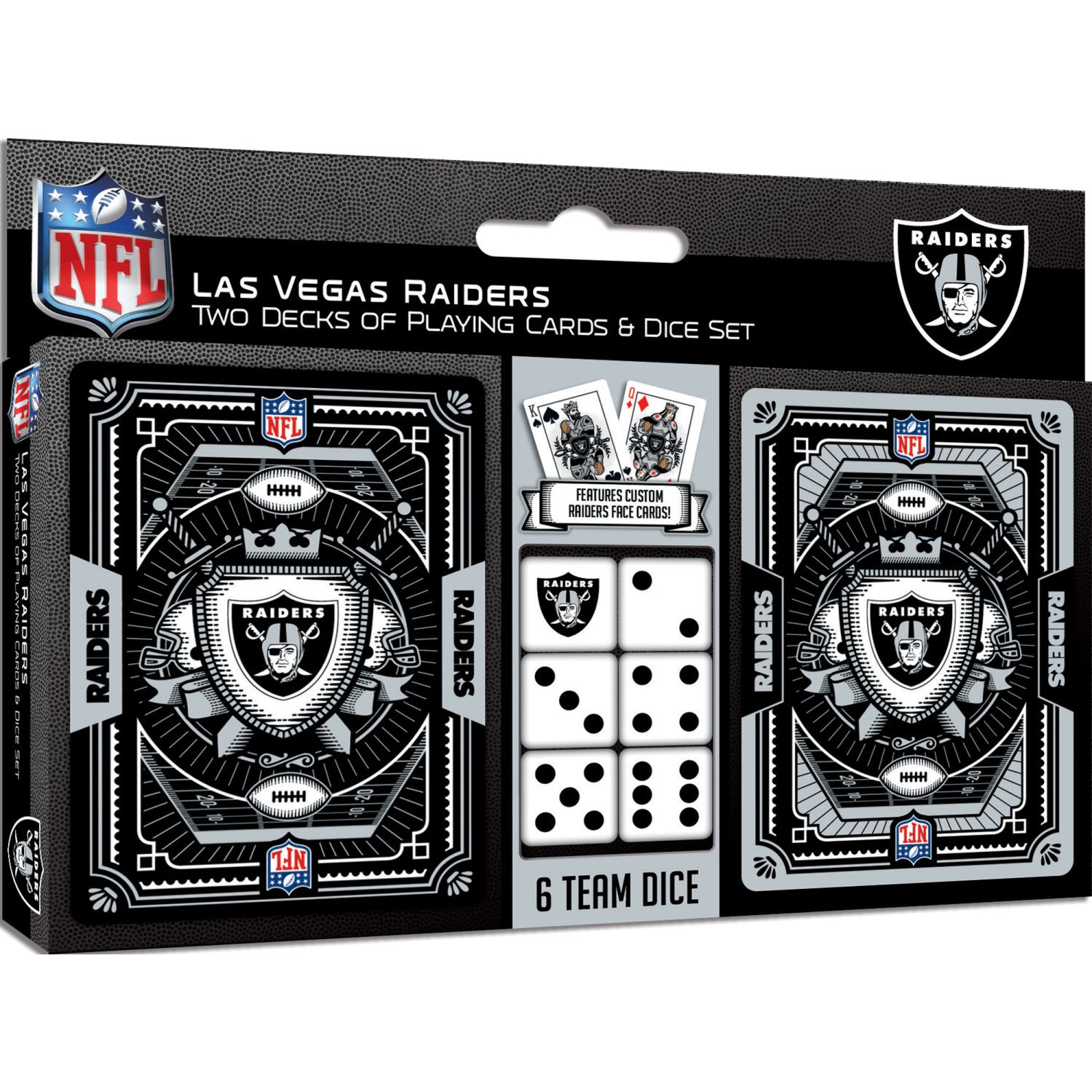 Las Vegas Raiders - 2-Pack Playing Cards & Dice Set