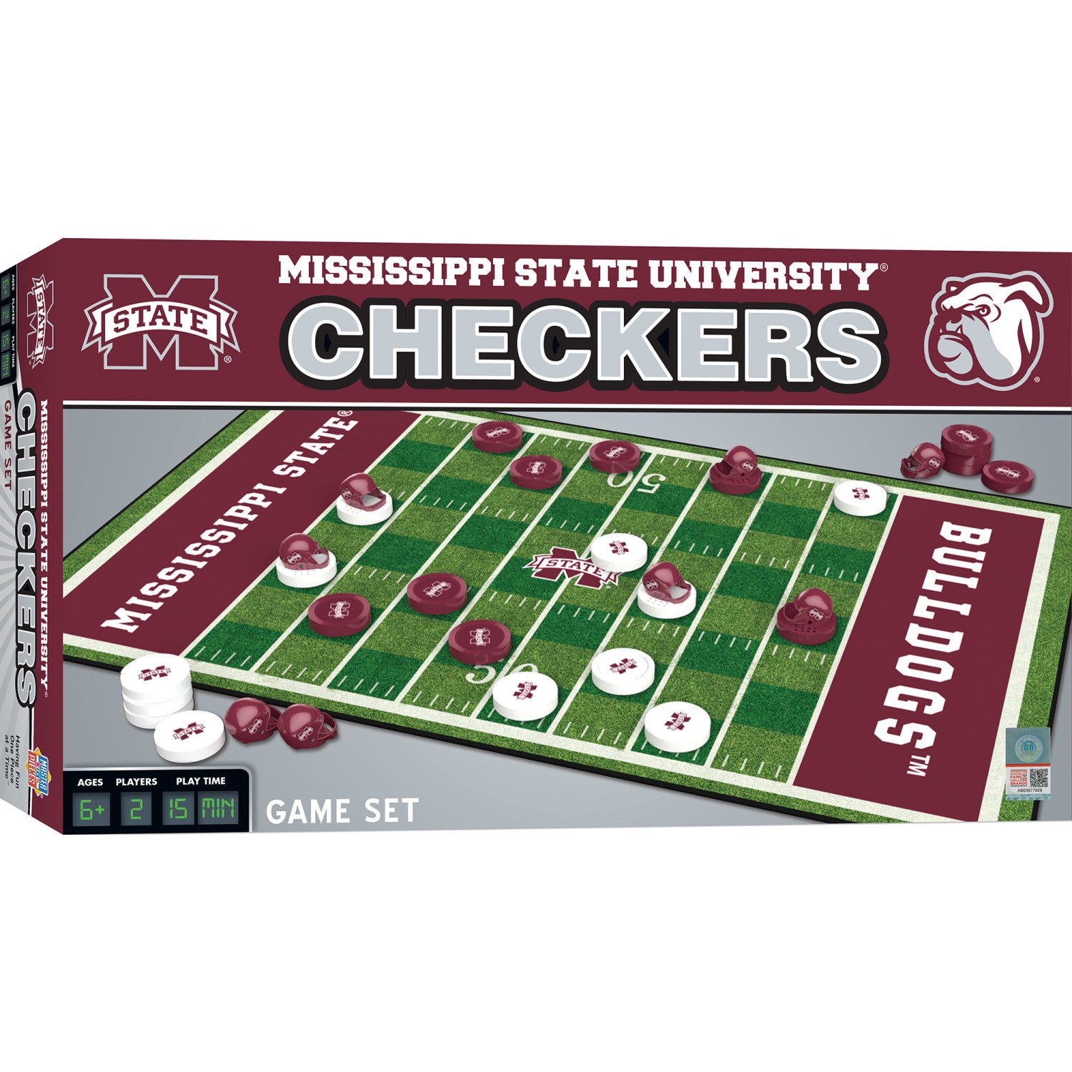 Mississippi State Bulldogs Checkers Board Game