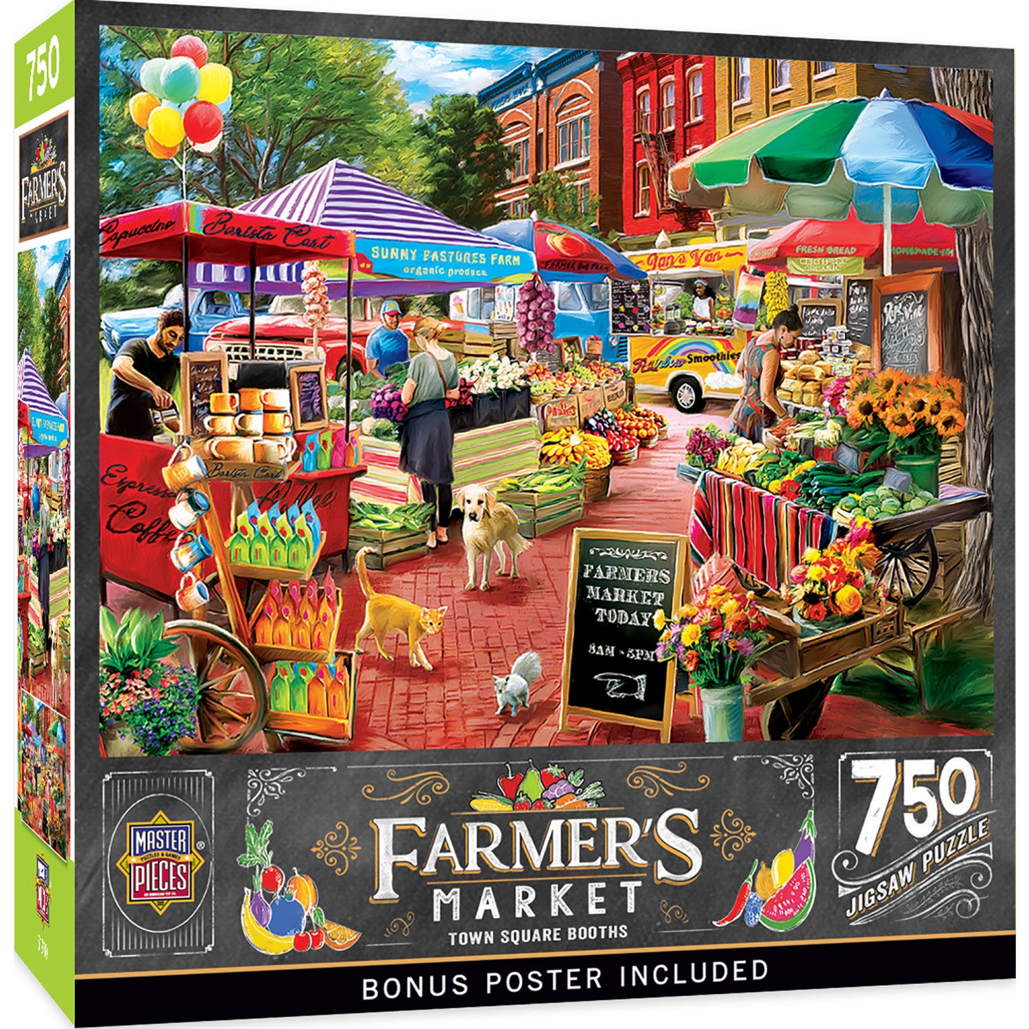Farmer's Market - Town Square Booths 750 Piece Jigsaw Puzzle