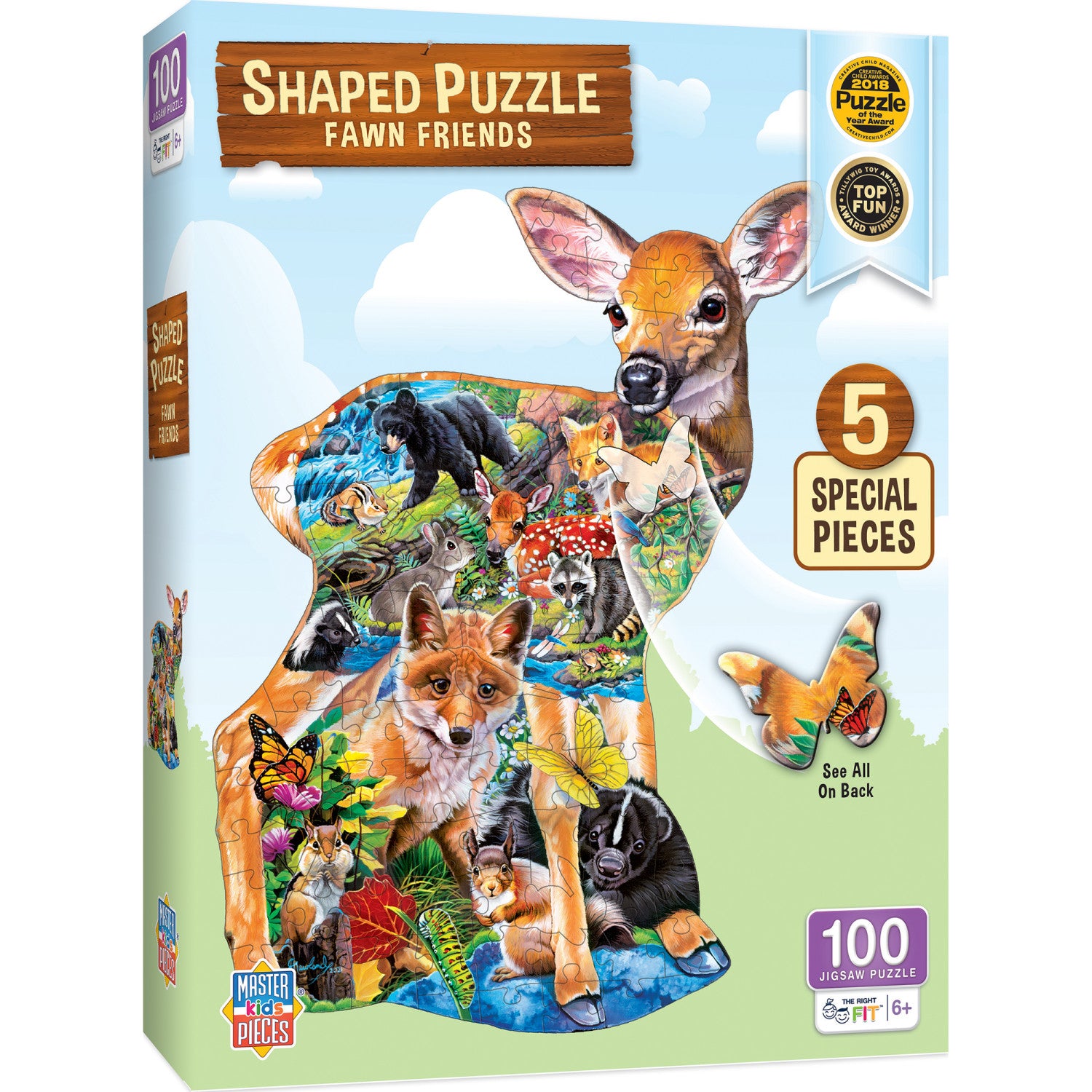 Fawn Friends - 100 Piece Shaped Puzzle