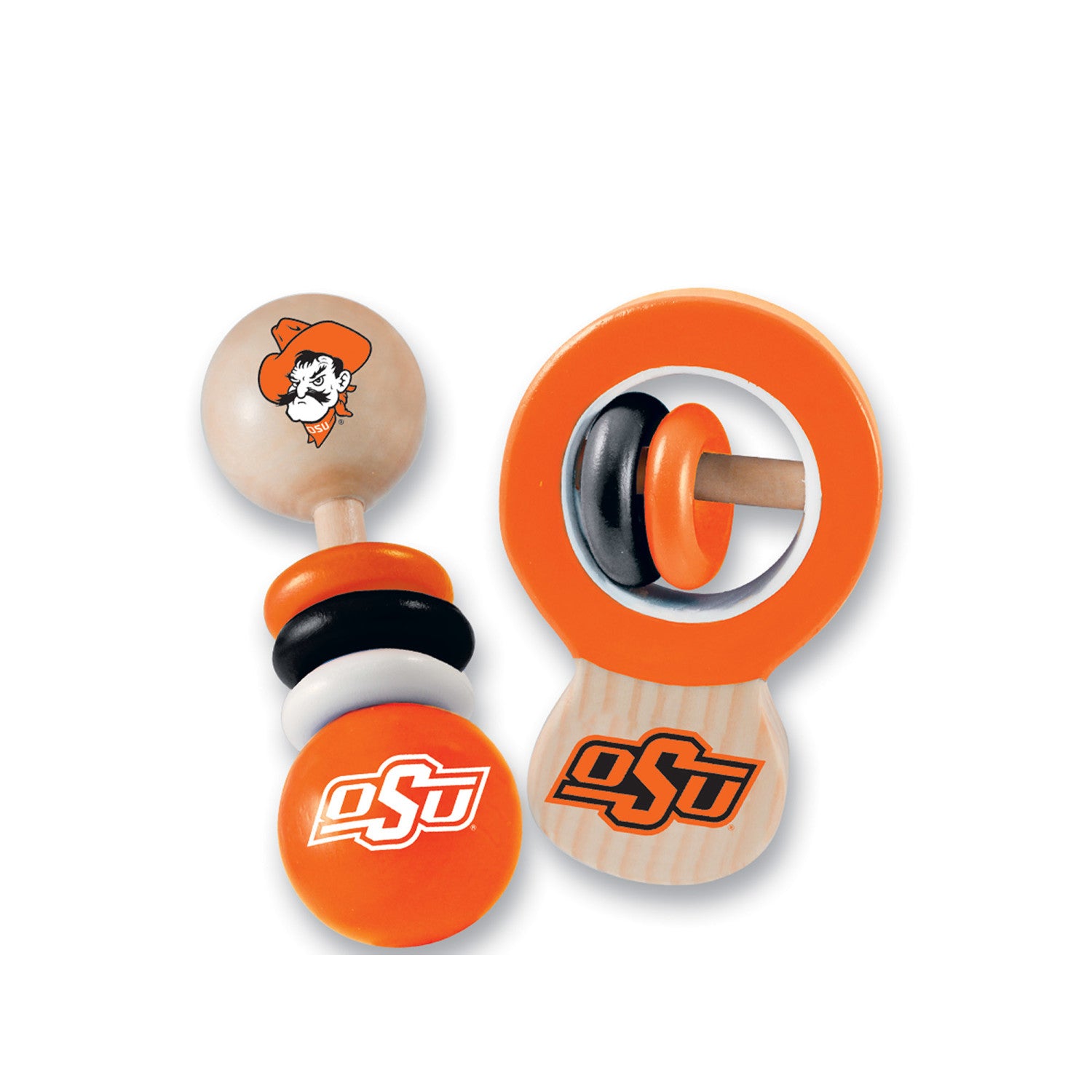 Oklahoma State Cowboys - Baby Rattles 2-Pack
