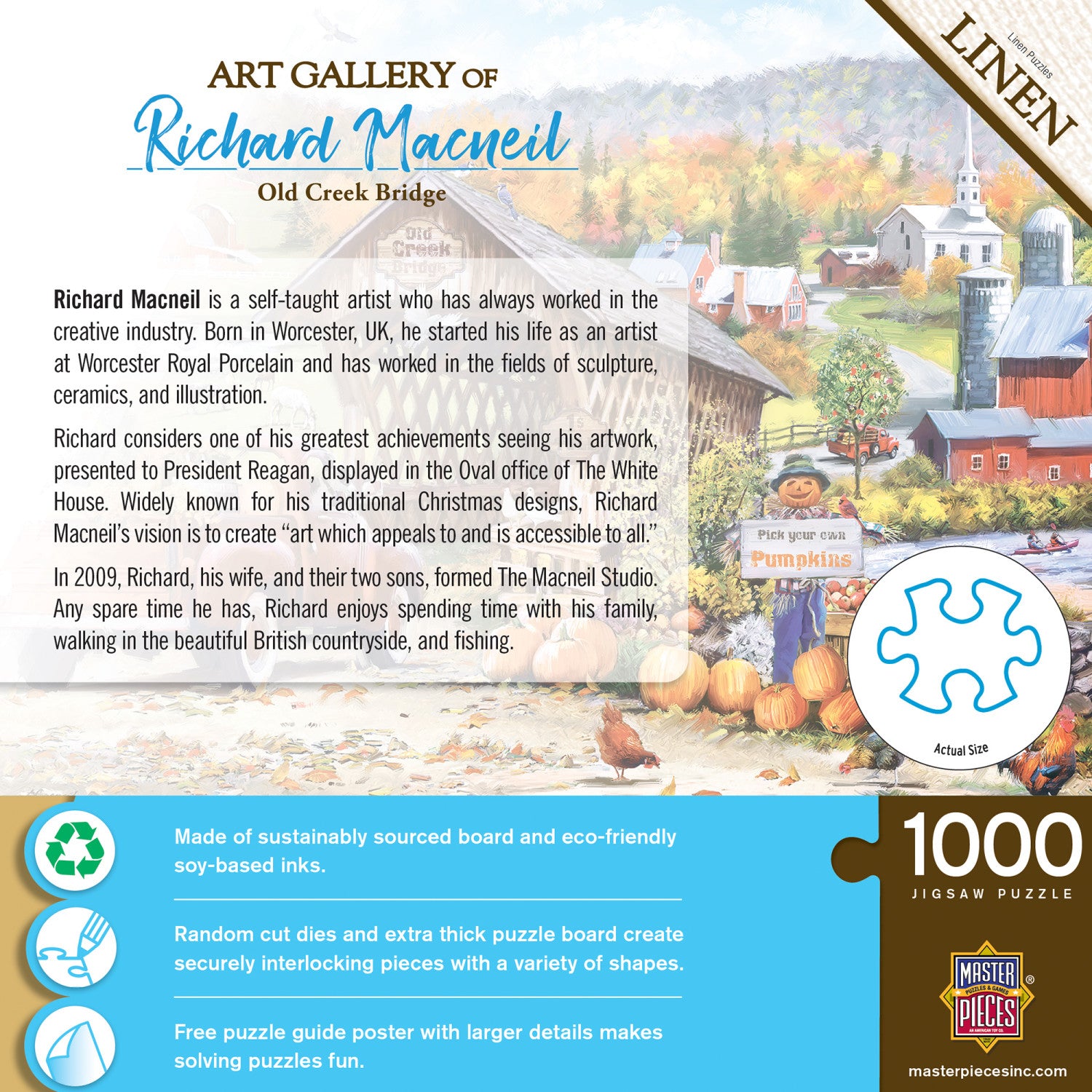 Art Gallery - Old Creek Bridge 1000 Piece Jigsaw Puzzle