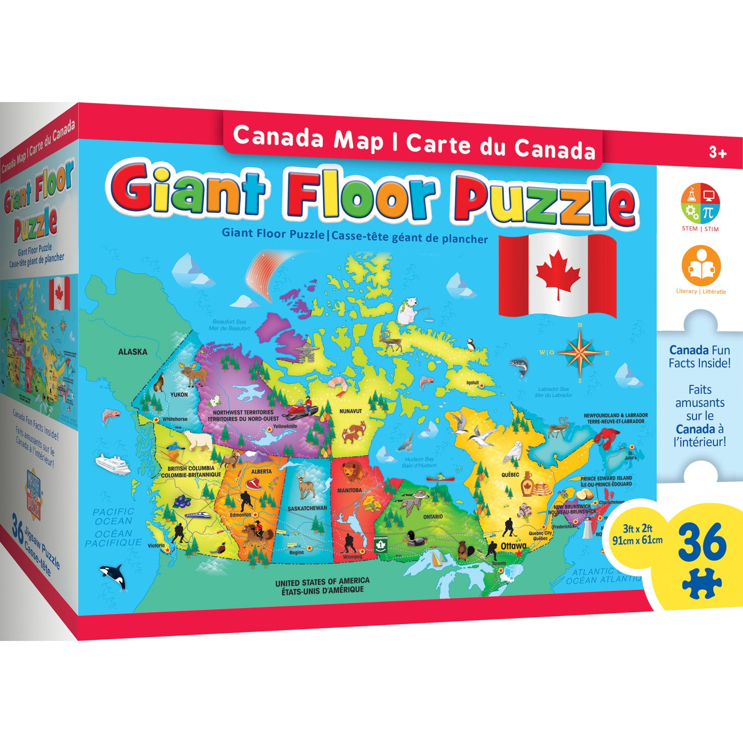 Educational - Canada Map 36 Piece Floor Jigsaw Puzzle