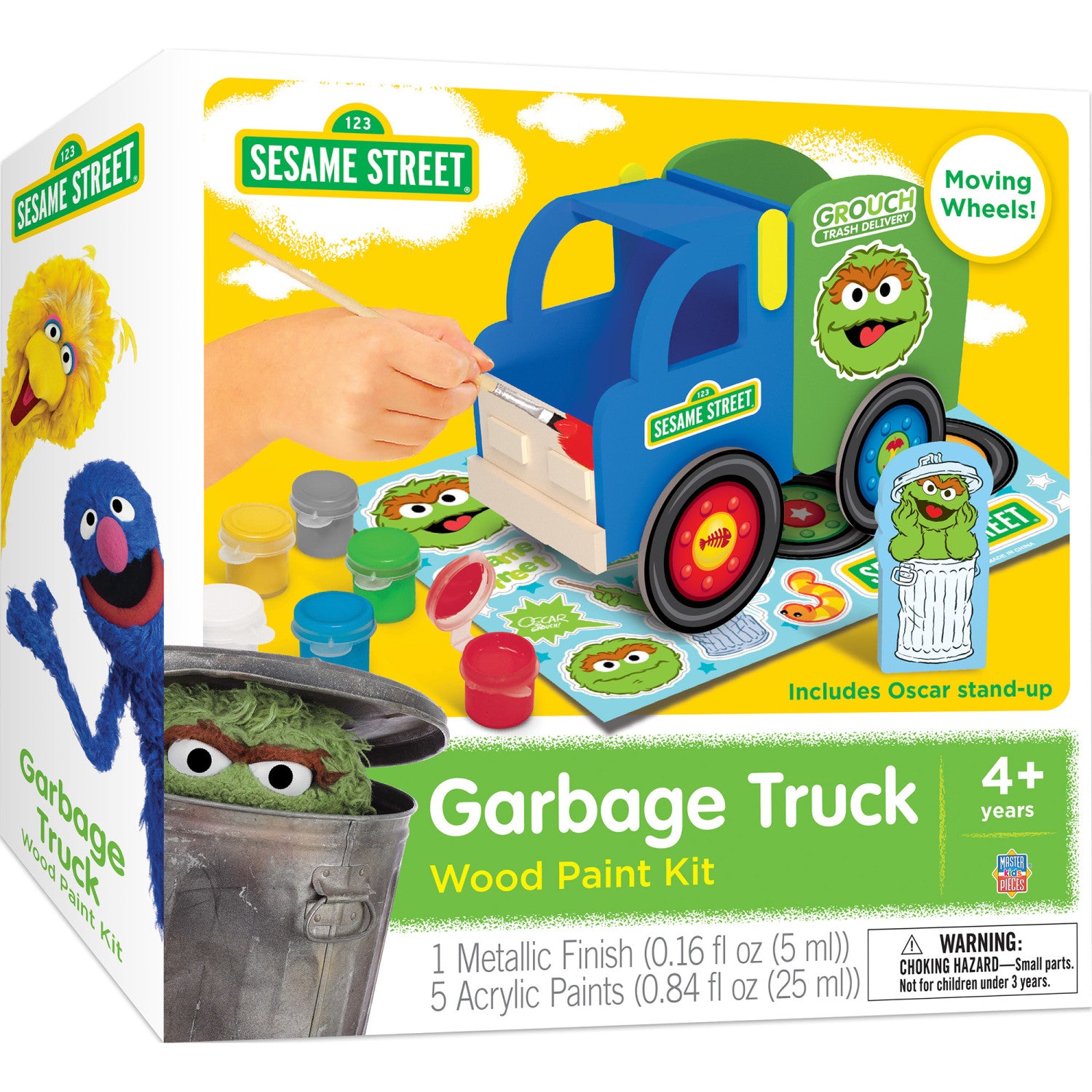 Sesame Street - Garbage Truck Wood Paint Kit