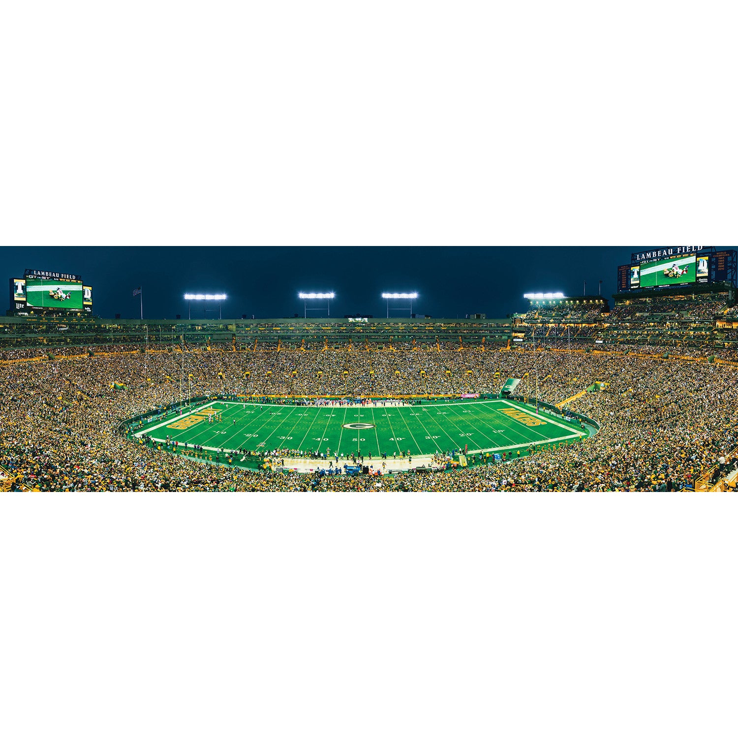 Green Bay Packers - 1000 Piece Panoramic Puzzle - Center View