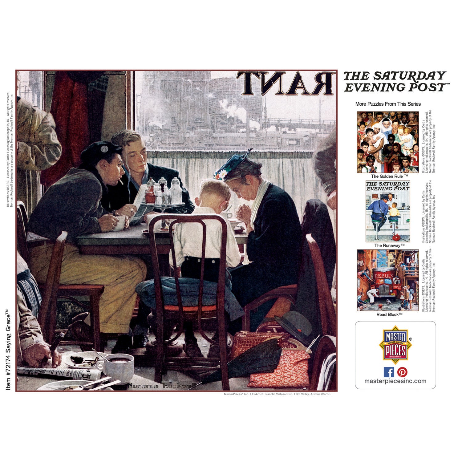 Saturday Evening Post - Saying Grace 1000 Piece Puzzle