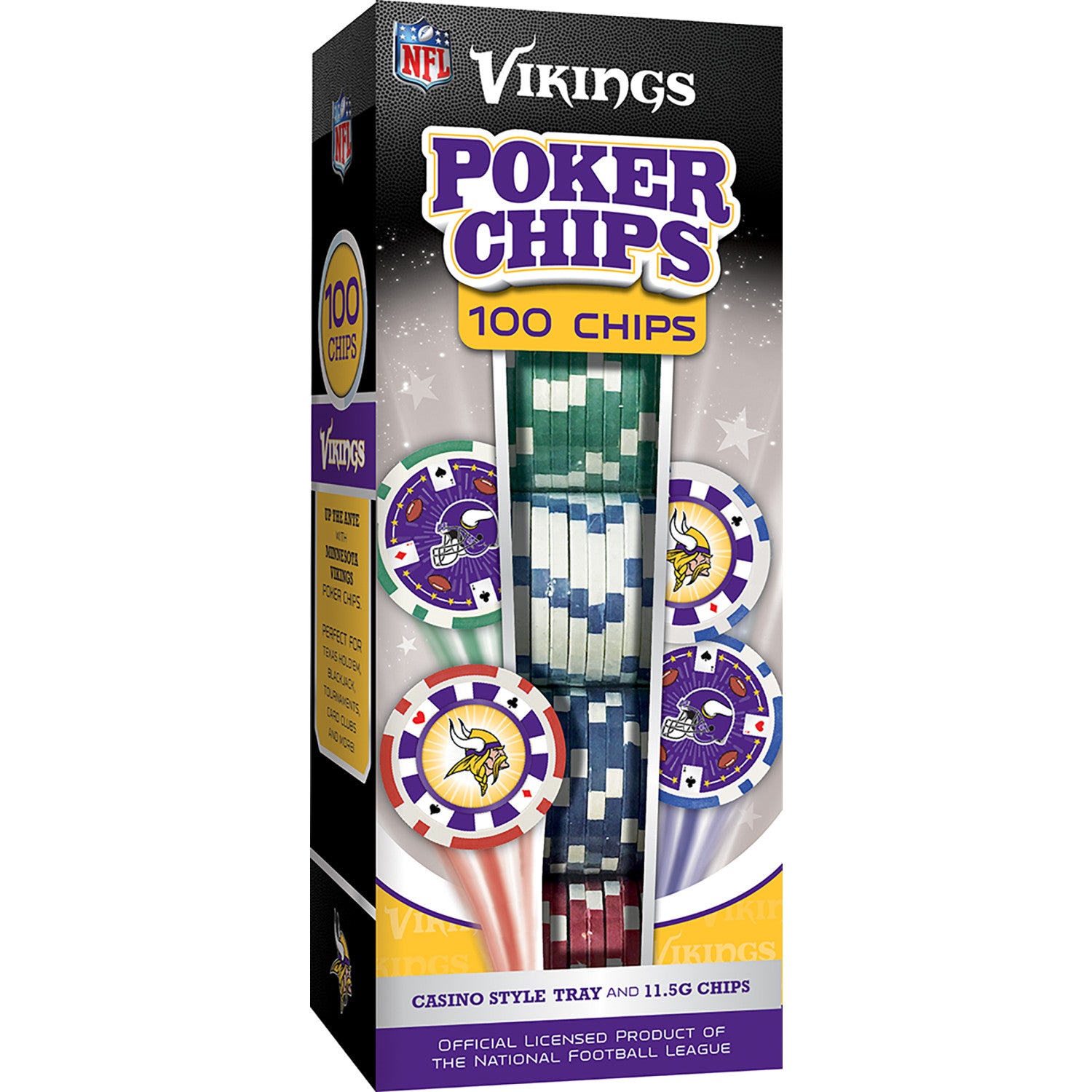 Minnesota Vikings 100 Piece Poker Chips