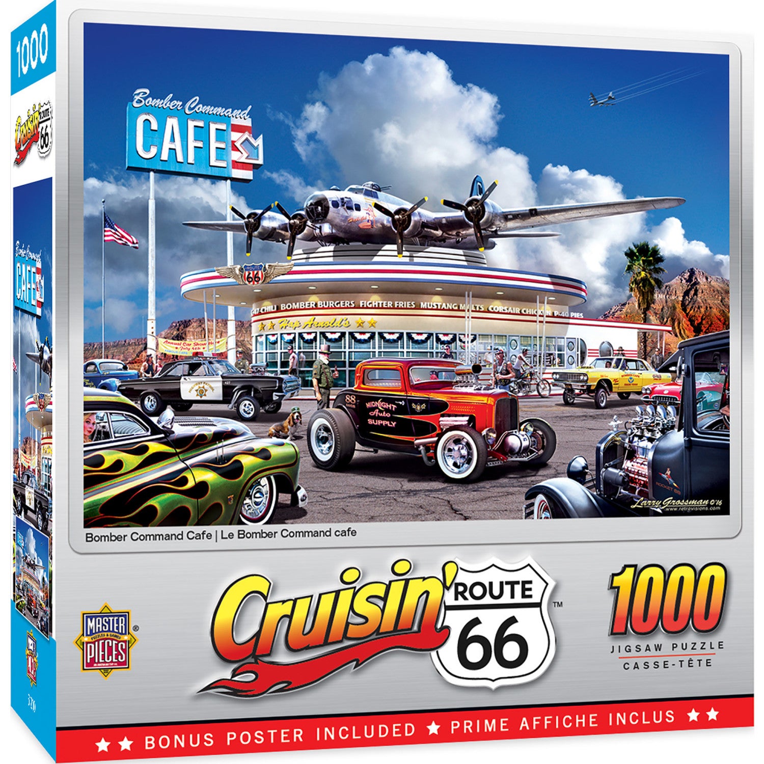 Cruisin' Route 66 - Bomber Command Cafe 1000 Piece Puzzle