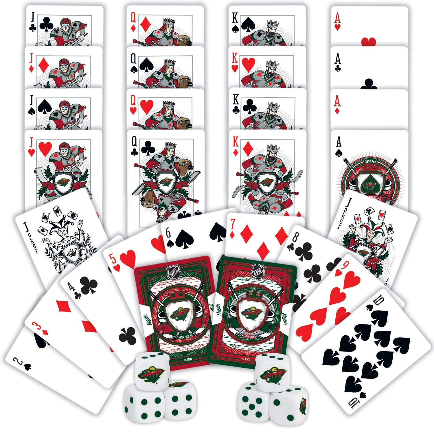 Minnesota Wild - 2-Pack Playing Cards & Dice Set