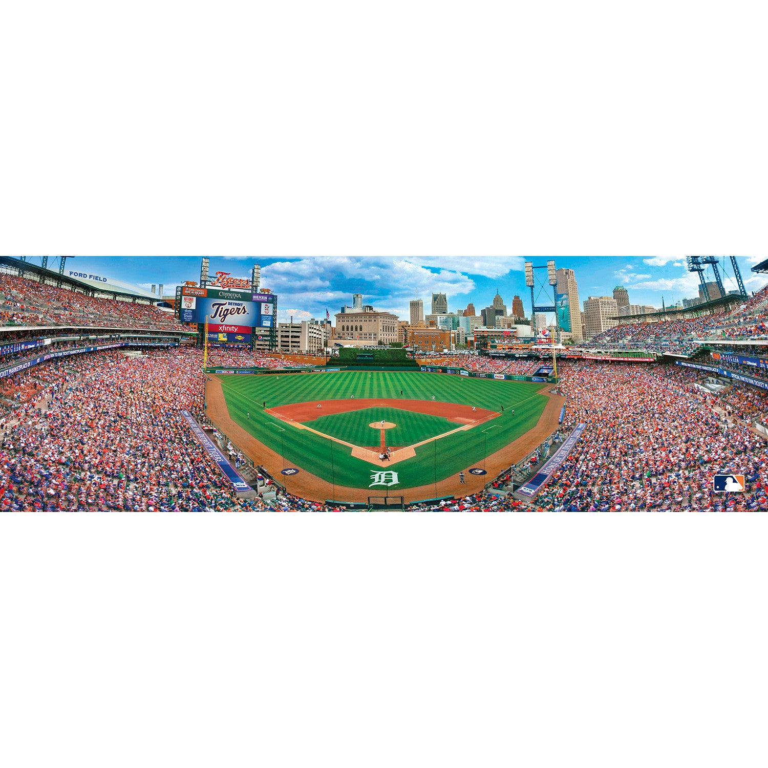 Detroit Tigers - 1000 Piece Panoramic Puzzle