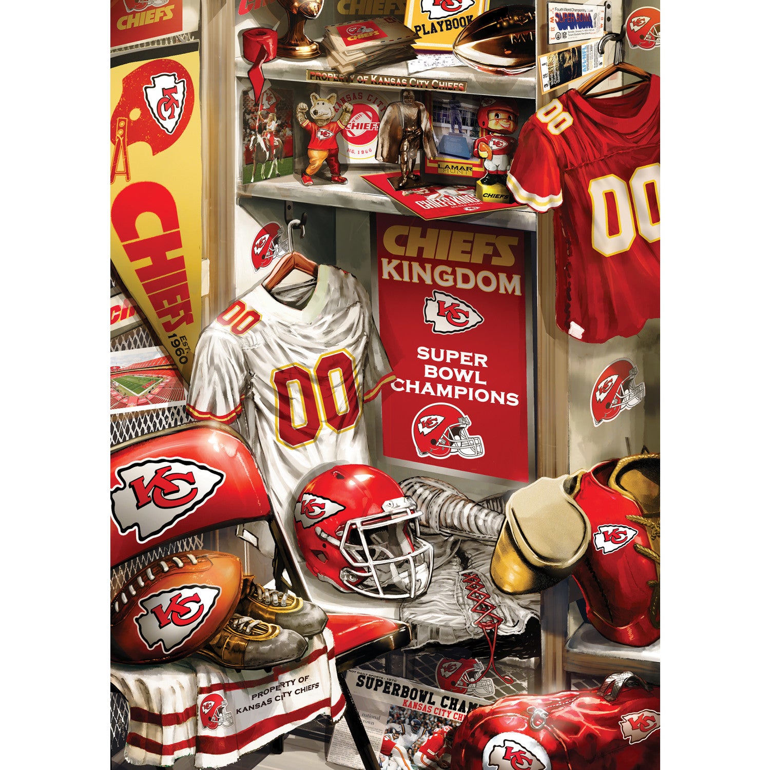Kansas City Chiefs NFL Locker Room 500pc Puzzle