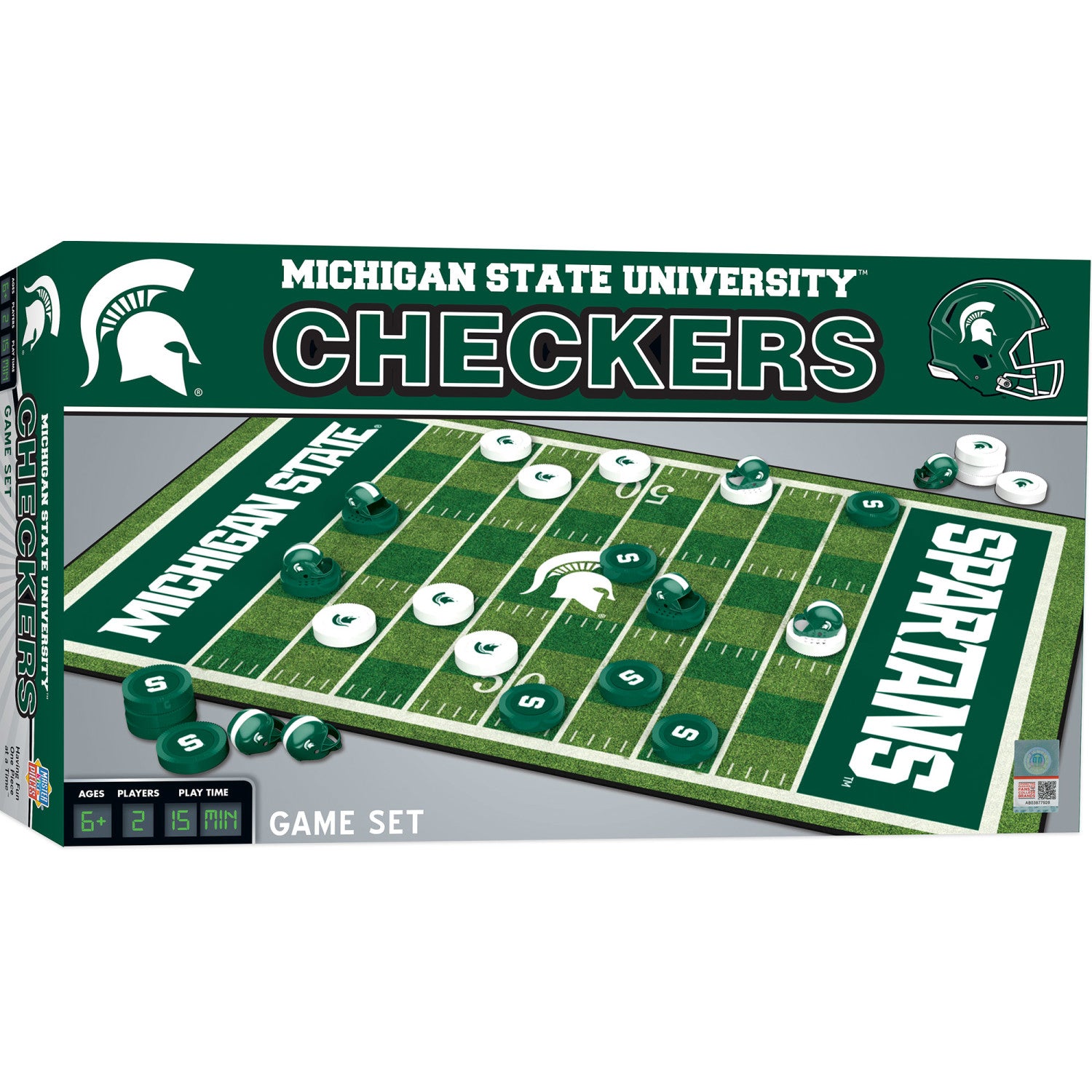 Michigan State Spartans Checkers Board Game