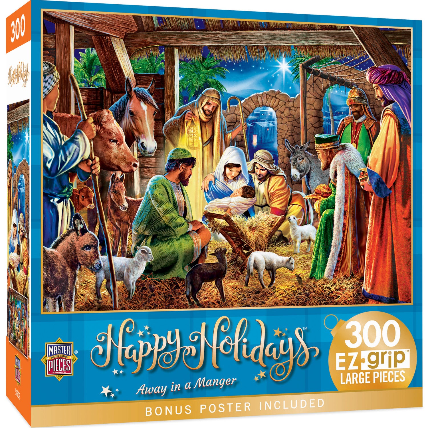 Happy Holidays - Away in a Manger 300 Piece EZ Grip Jigsaw Puzzle
