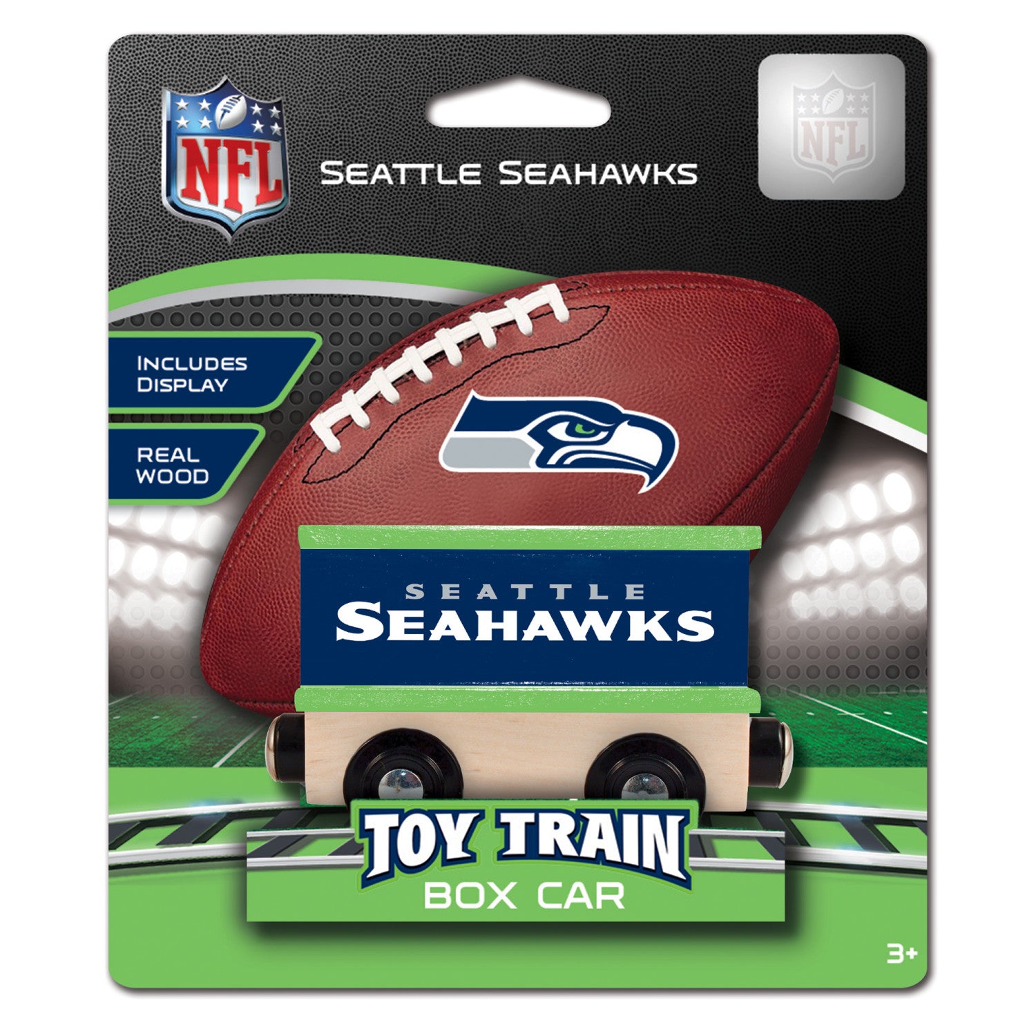 Seattle Seahawks NFL Wood Box Train Car