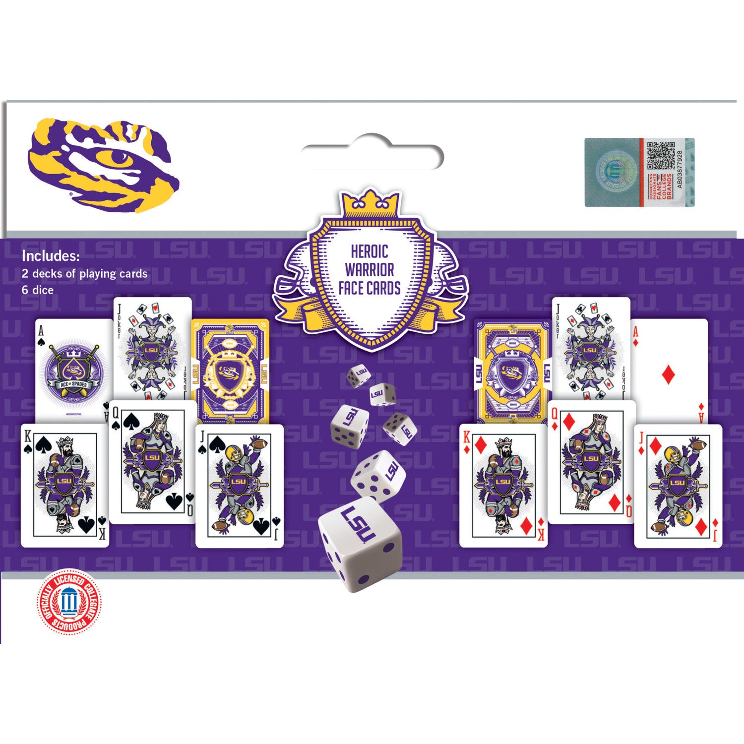 LSU Tigers - 2-Pack Playing Cards & Dice Set