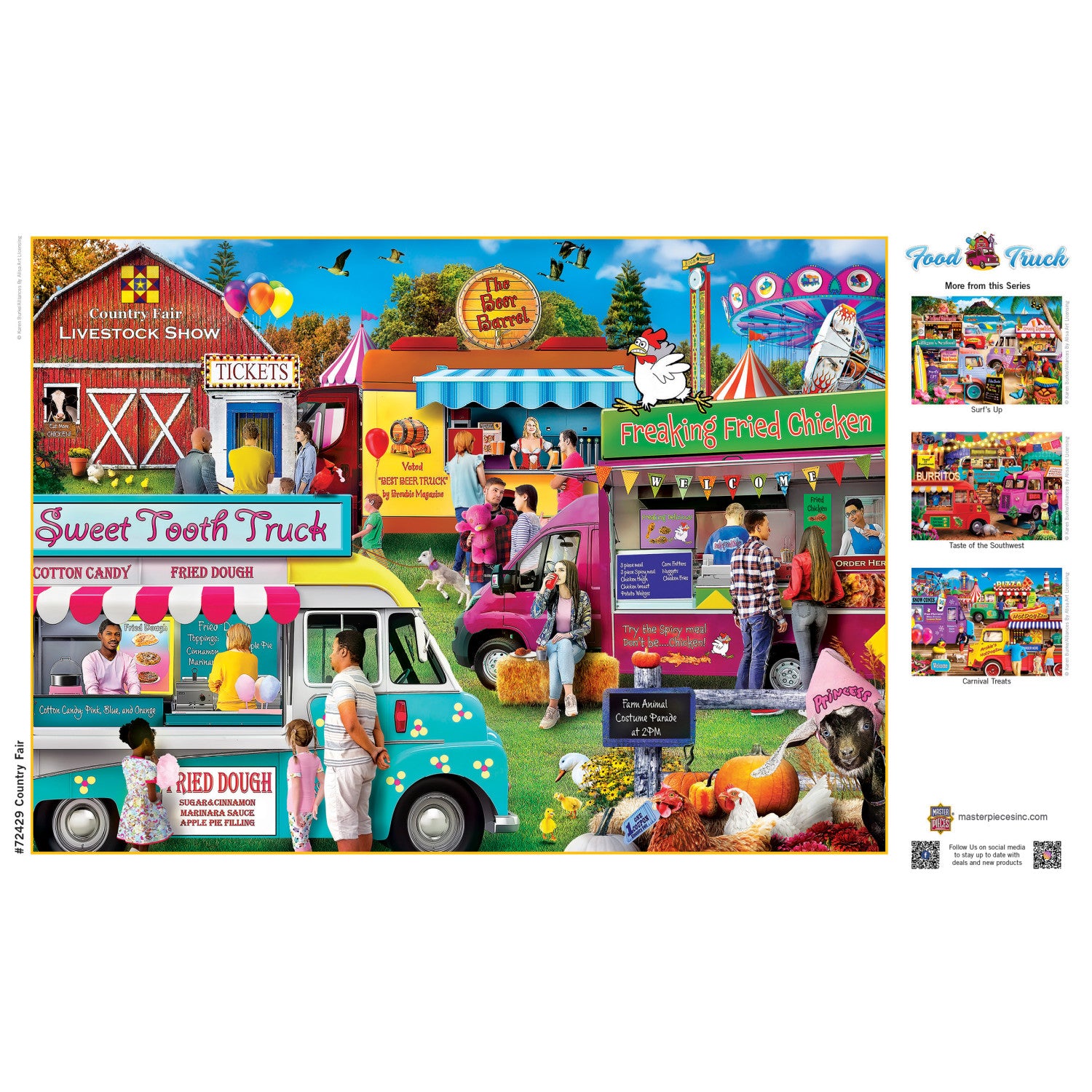 Food Truck Roundup - Country Fair 1000 Piece Jigsaw Puzzle