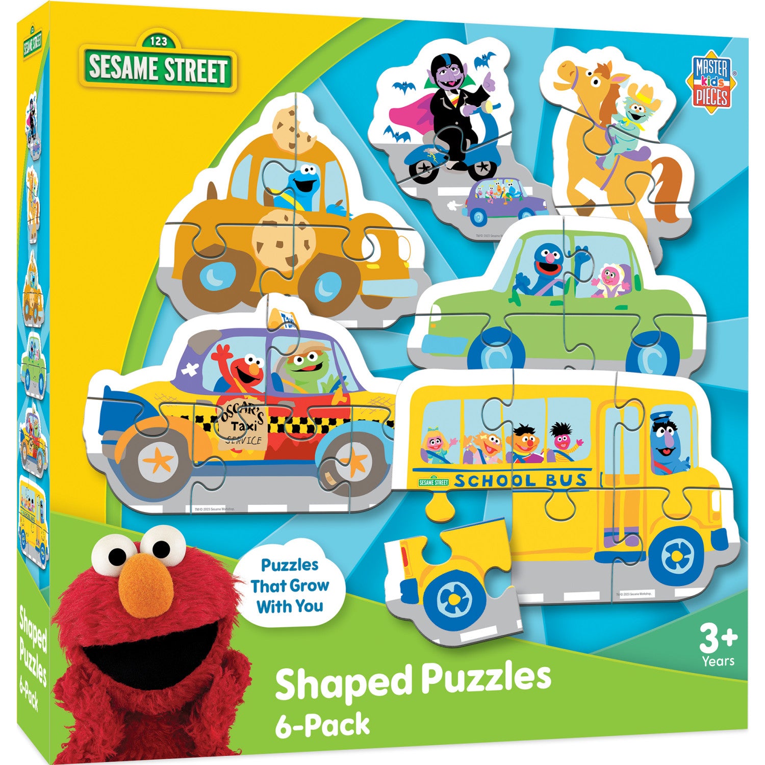Sesame Street - Vehicles 6-Pack Mini Shaped Puzzles