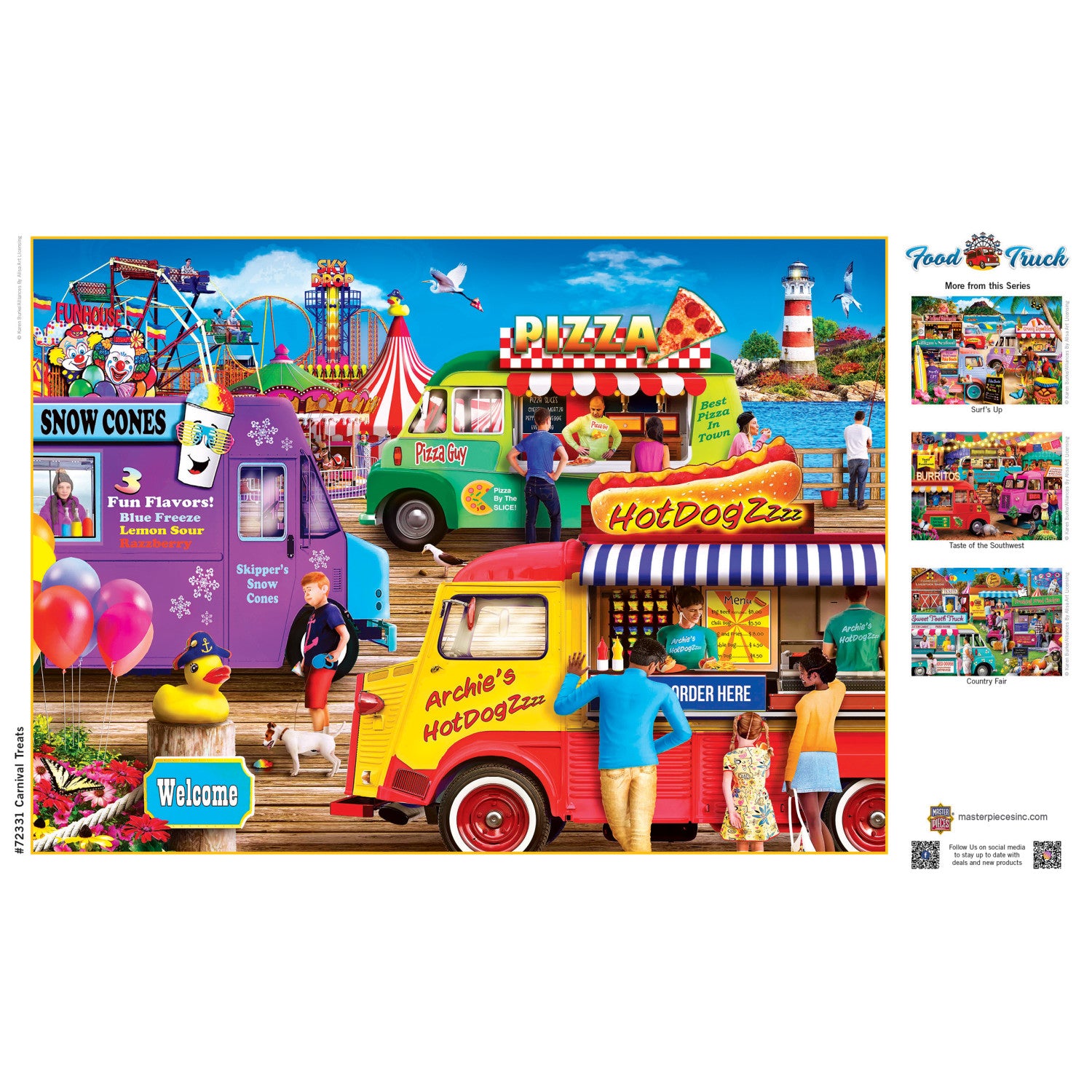 Food Truck Roundup - Carnival Treats 1000 Piece Jigsaw Puzzle