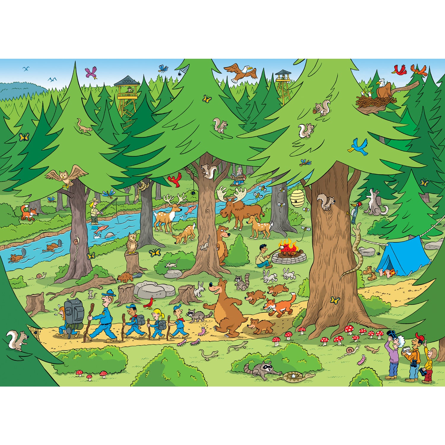 101 Things to Spot - In The Woods 100 Piece Kids Puzzle