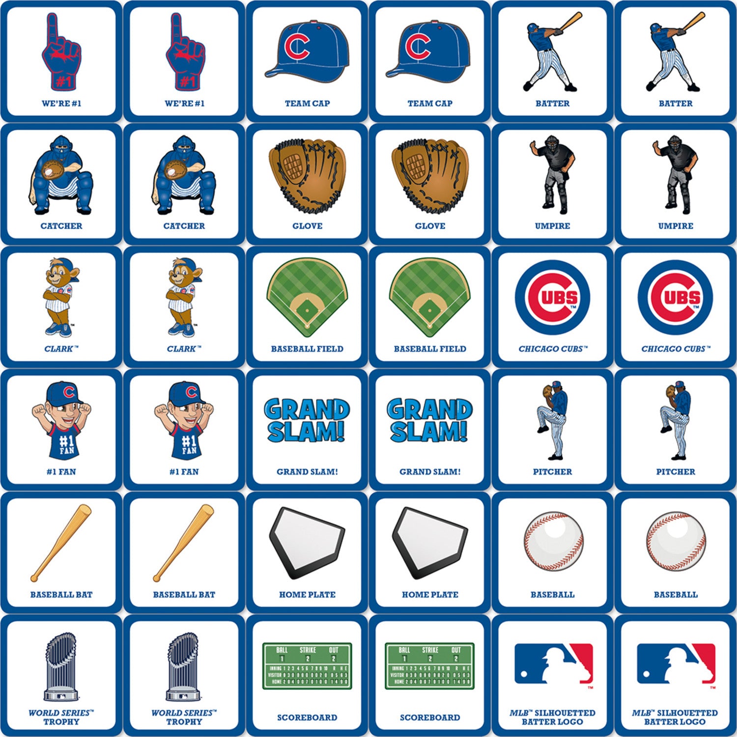Chicago Cubs Matching Game