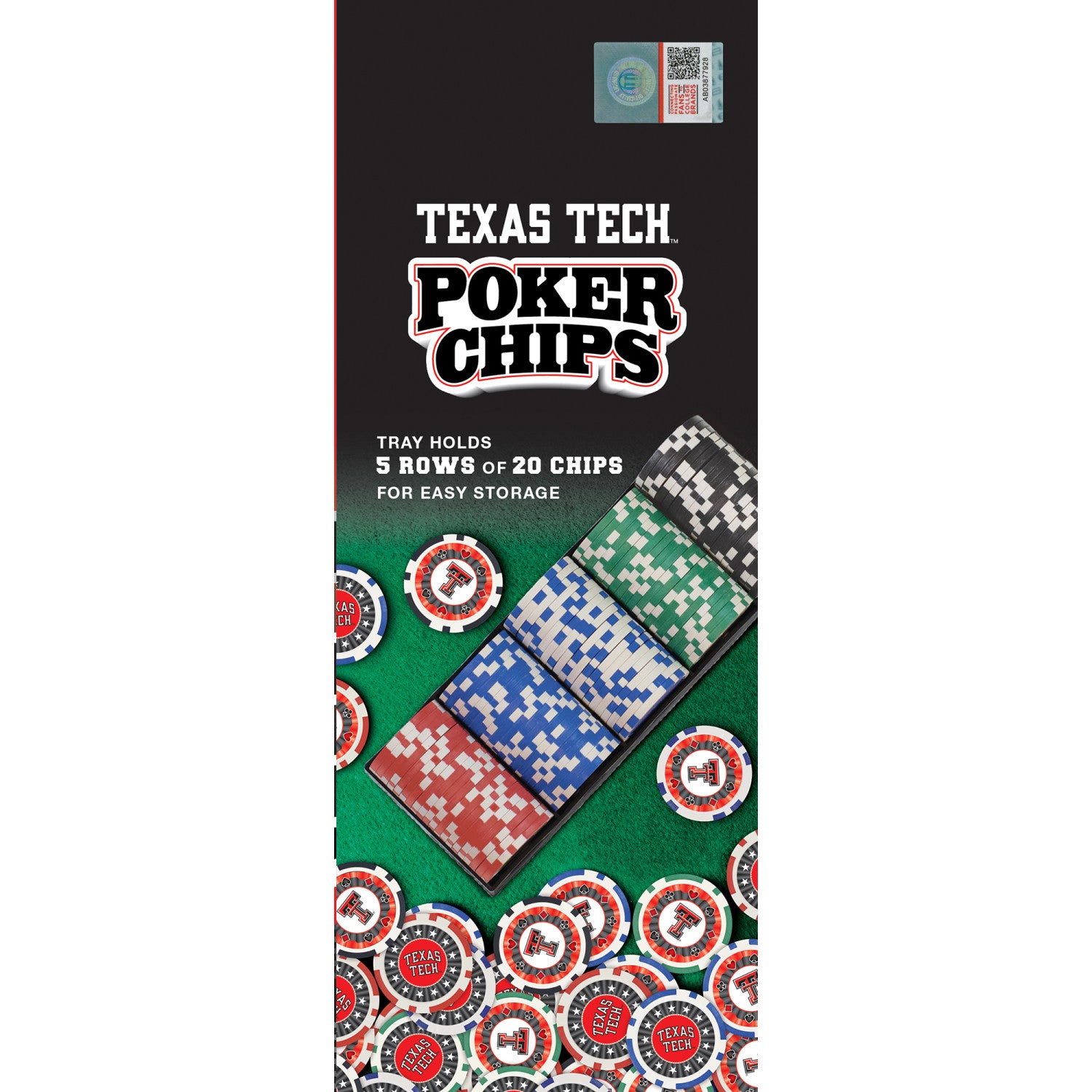 Texas Tech Red Raiders Casino Style 100 Piece Poker Set
