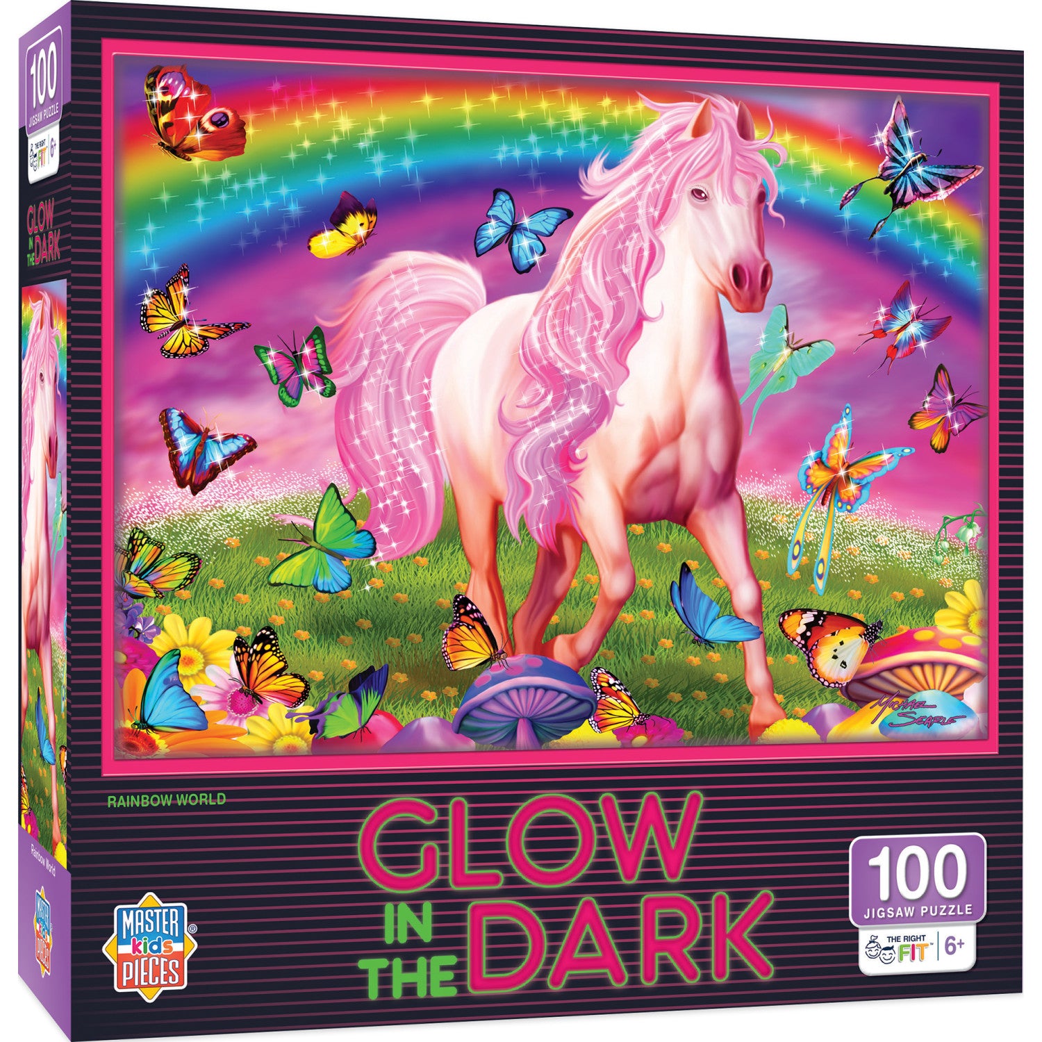 Glow in the Dark - Rainbow World 100 Piece Jigsaw Puzzle
