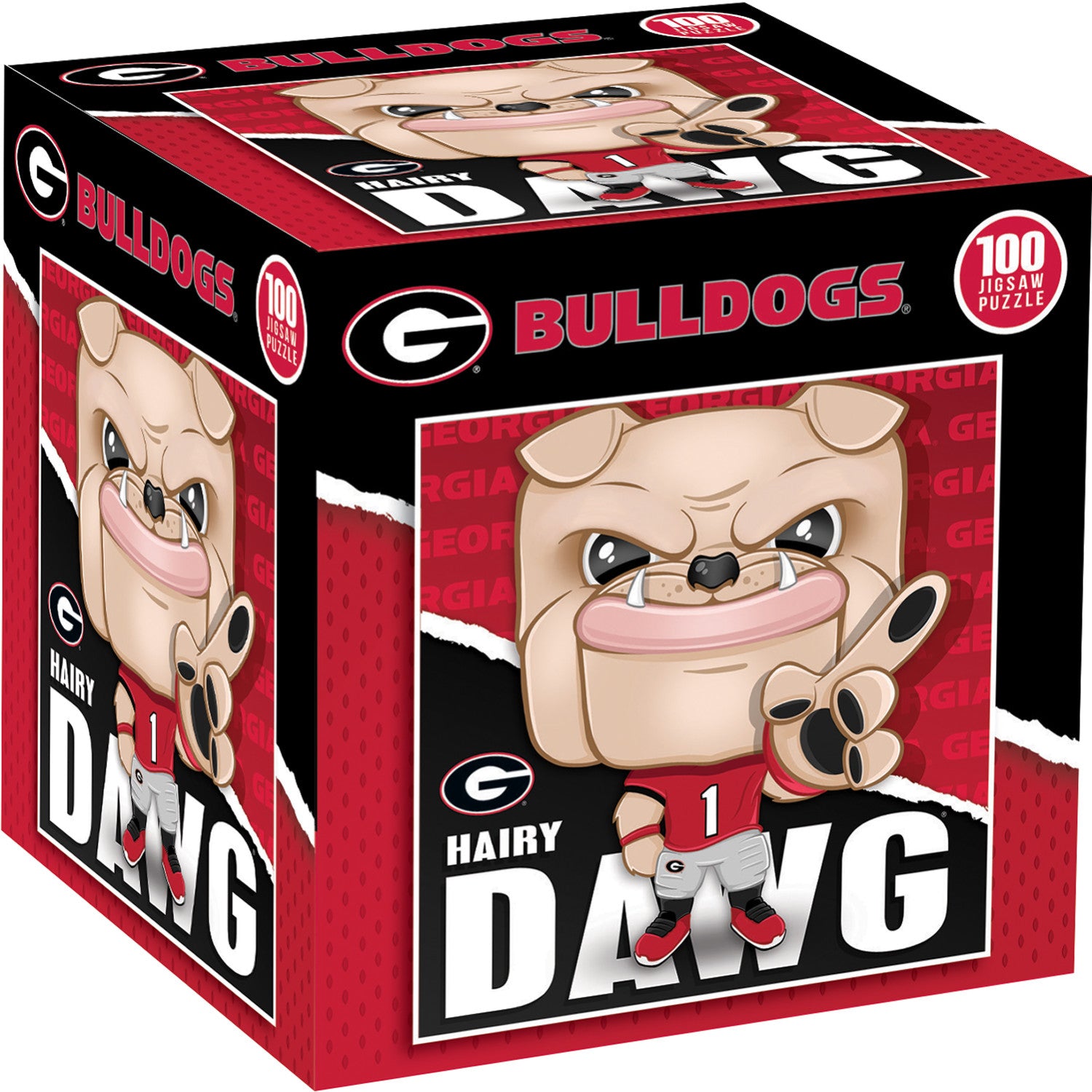 Hairy Dawg - Georgia Bulldogs Mascot 100 Piece Jigsaw Puzzle