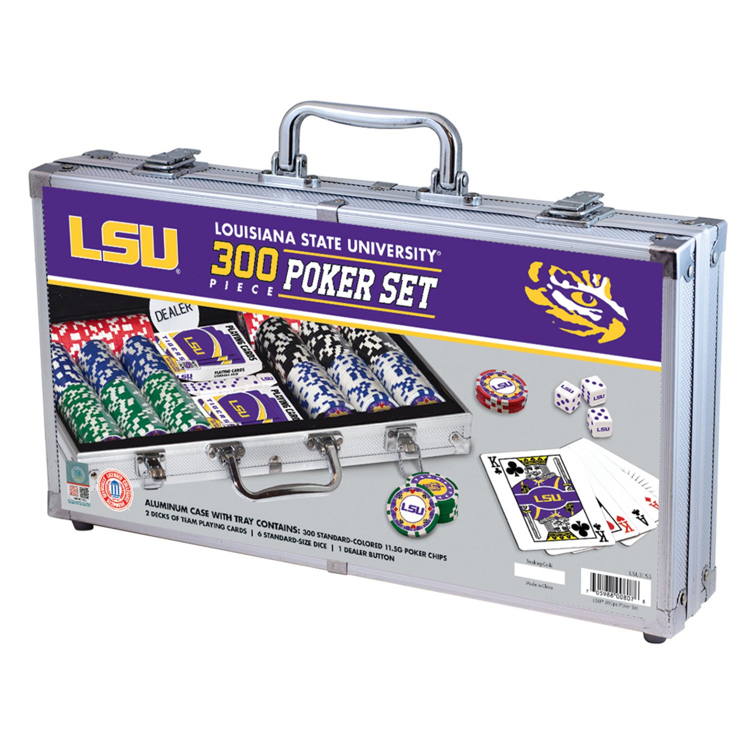LSU Tigers 300 Piece Poker Set