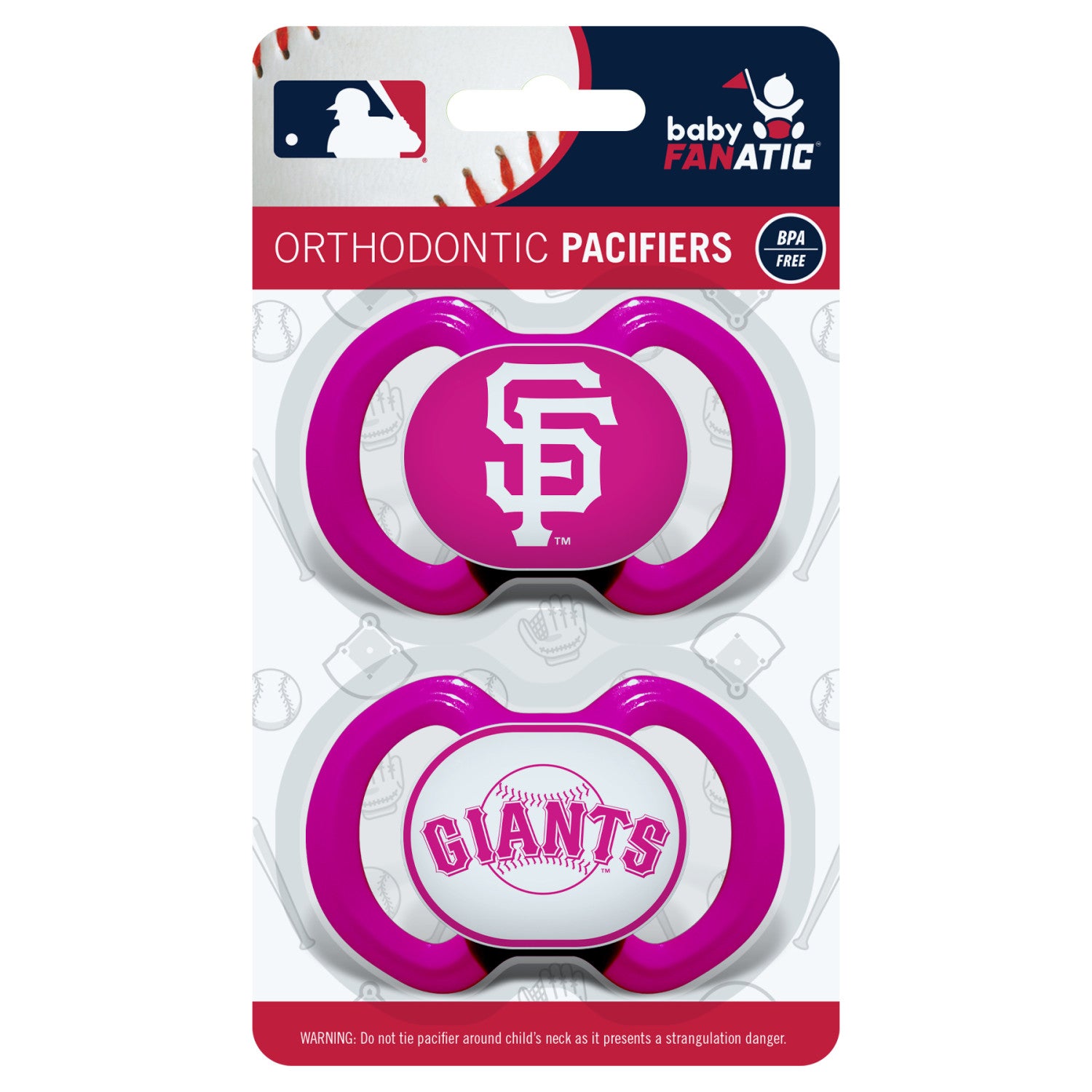 San Francisco Giants - Pink Pacifier 2-Pack