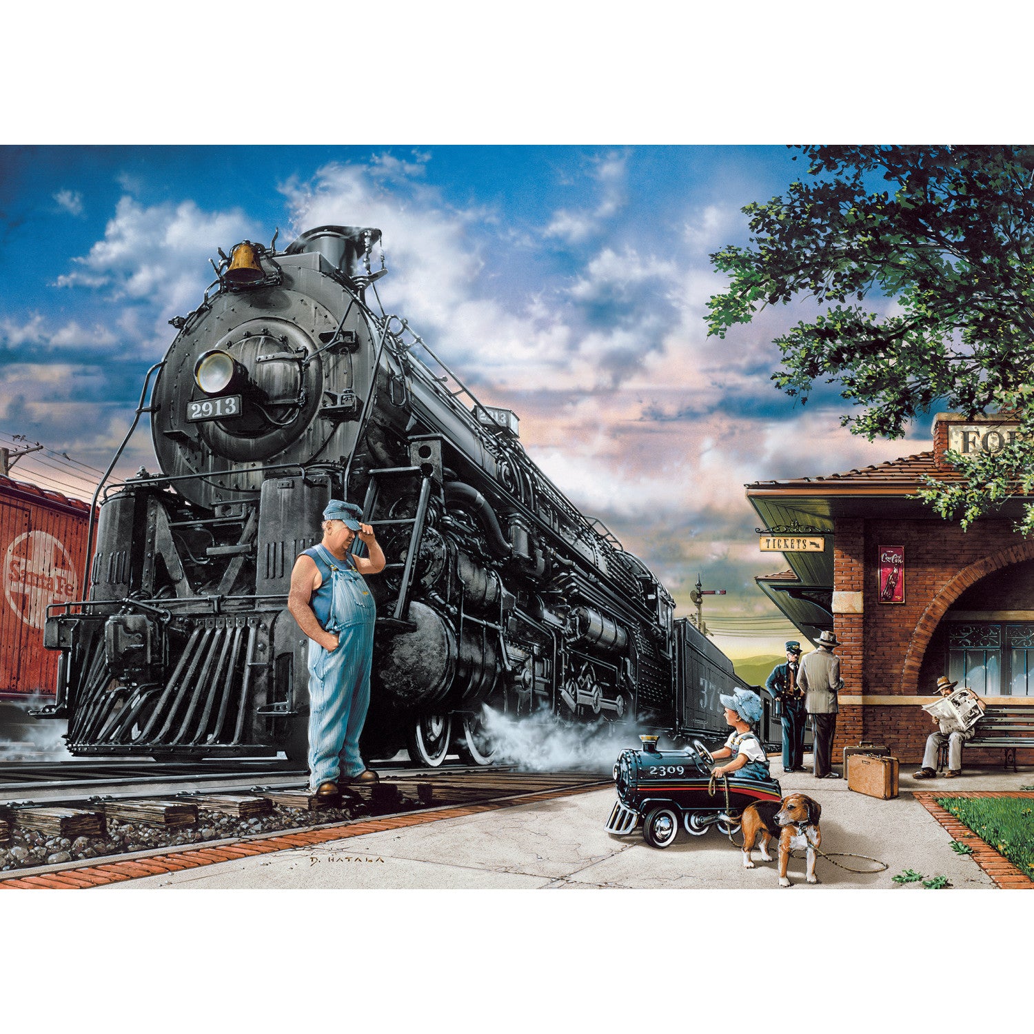 Childhood Dreams - Railway Dreams 1000 Piece Puzzle