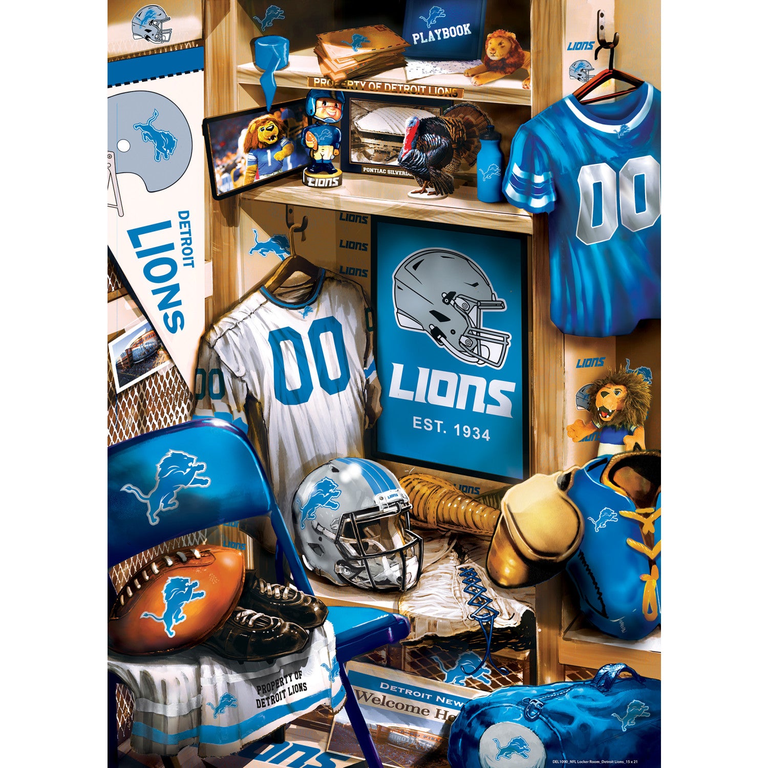 Detroit Lions NFL Locker Room 500pc Puzzle