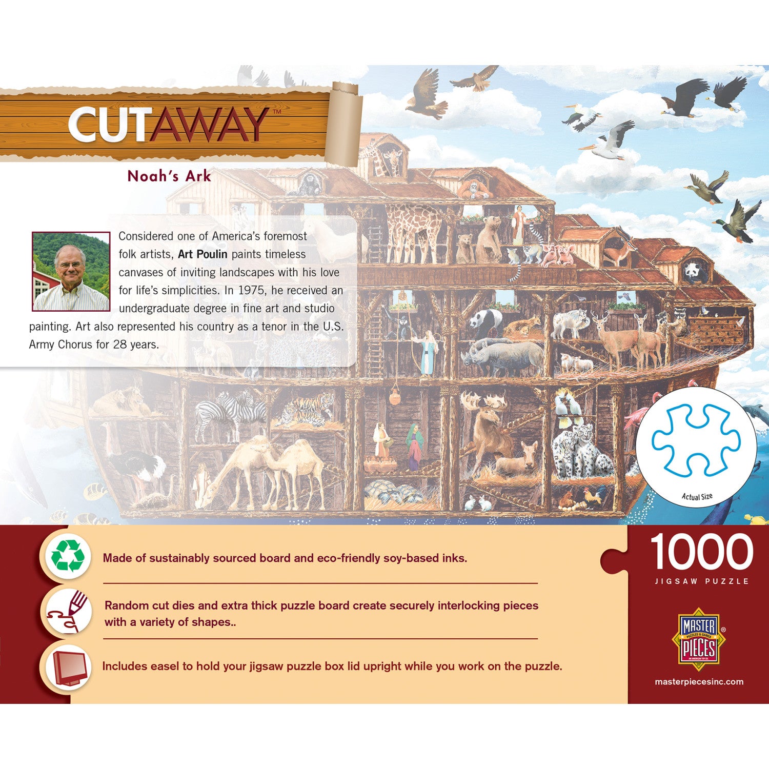Cutaways - Noah's Ark 1000 Piece Puzzle By Art Poulin